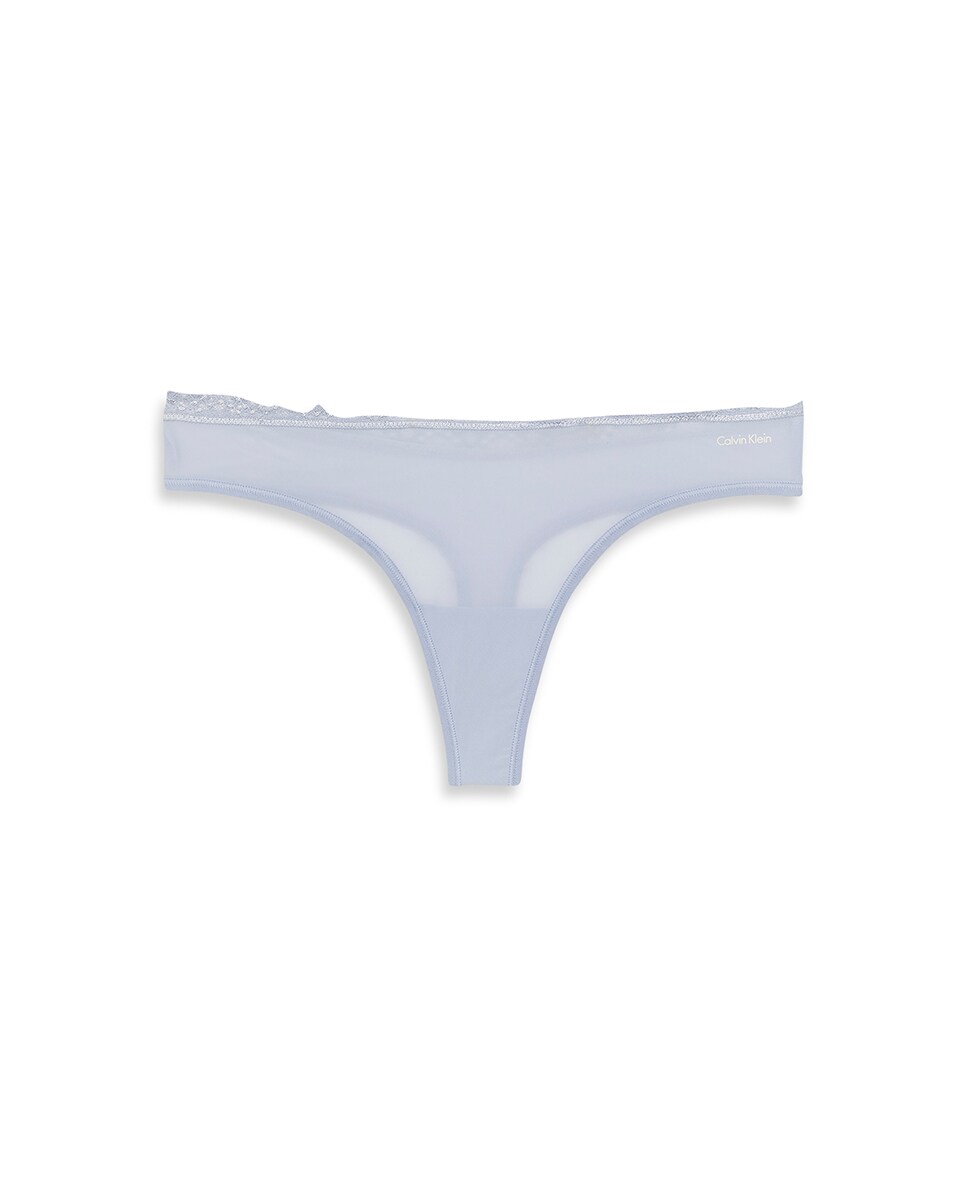 Tanga Individual Microfiber Stretch With Lace Azul-7