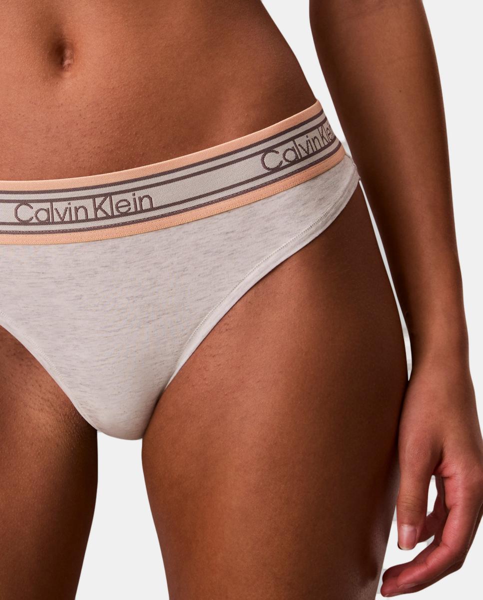 Tanga ICON COTTON MODAL - Calvin Klein - Gris Gris-3