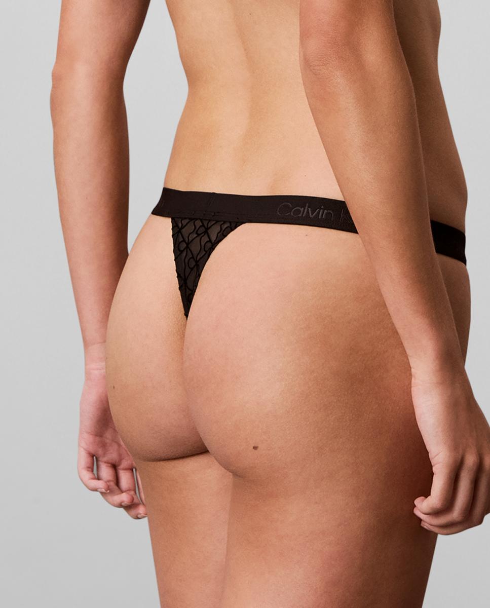 Tanga alta individual de mujer - Calvin Klein - Negro Negro-3