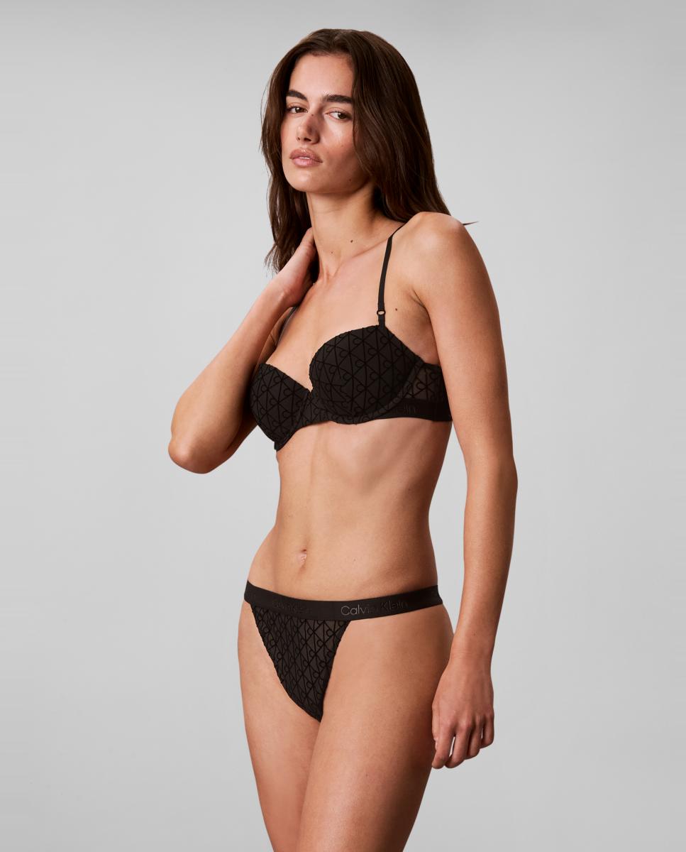 Tanga alta individual de mujer - Calvin Klein - Negro Negro-4