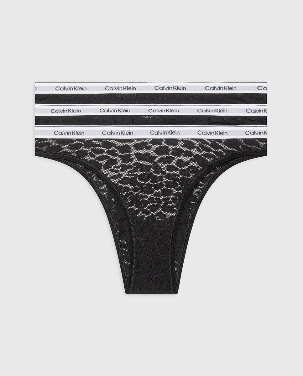 Pack de 3 Cuecas Asa Delta - Modern Lace (Pt) Preto-4