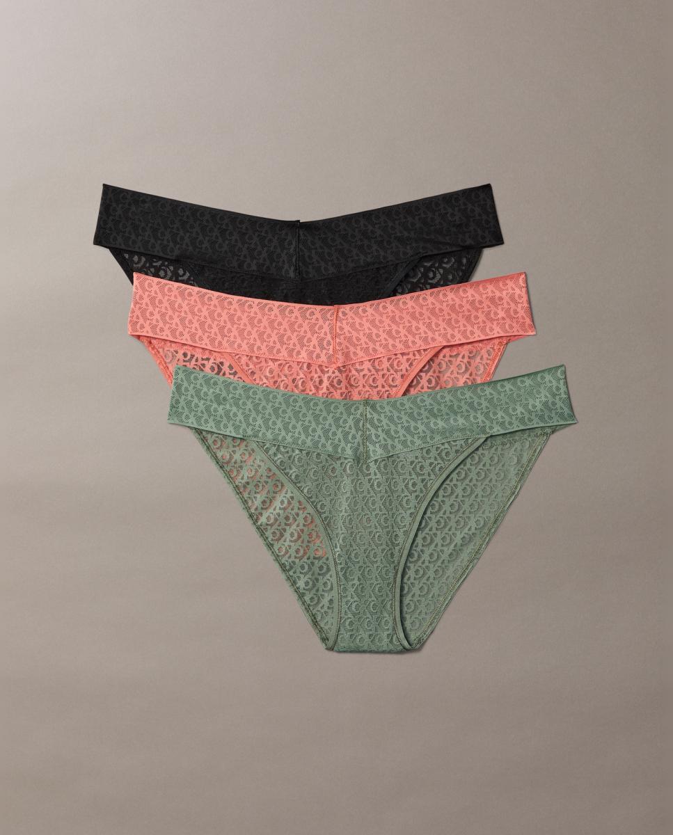Pack de 3 Cuecas de Cintura Baixa Icon Logo Lace Multicolor-6