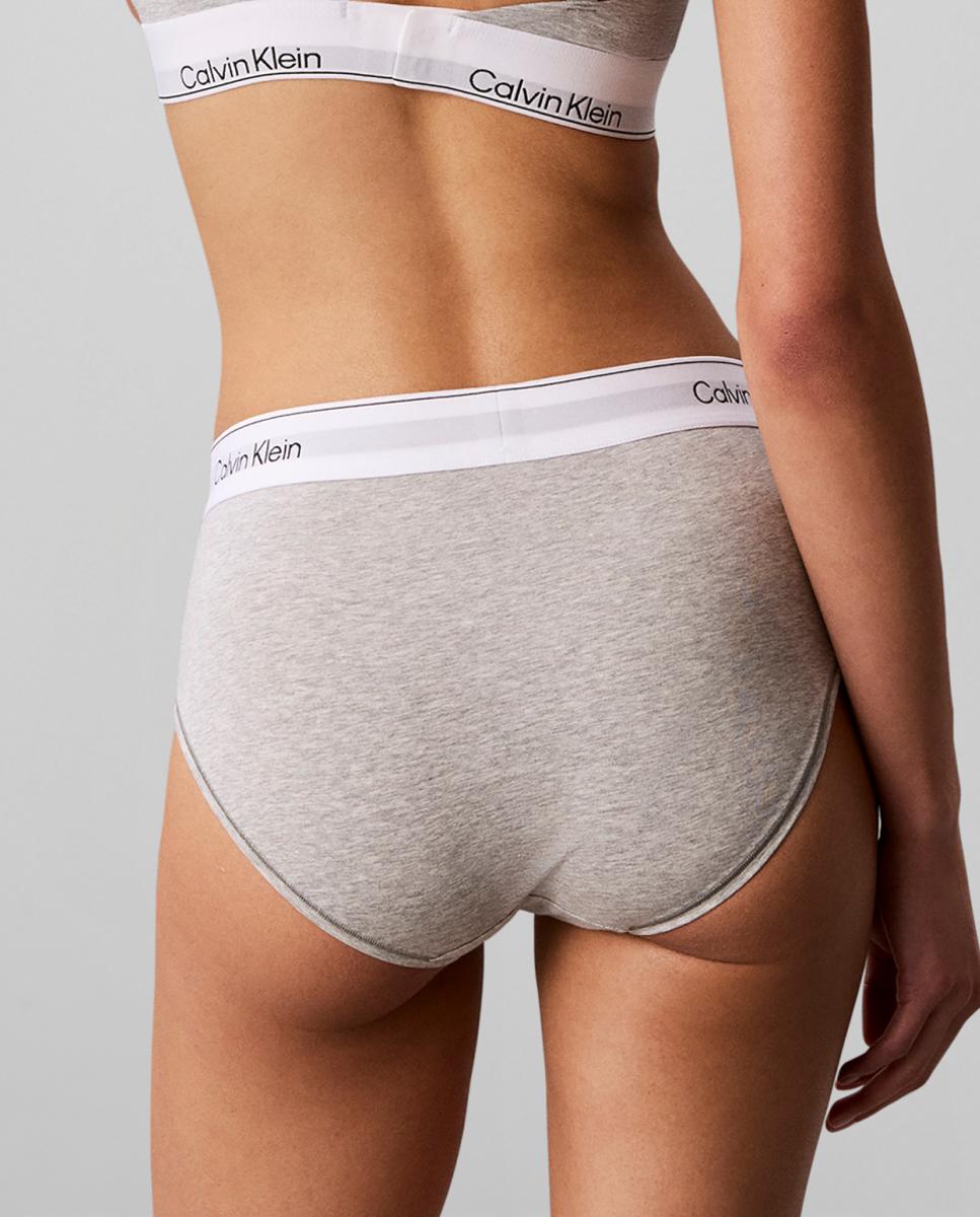 Cueca Culotte de Cintura Subida Individual Cinzento-3