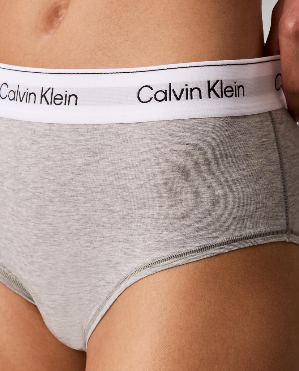 Cueca Culotte de Cintura Subida Individual Cinzento-4