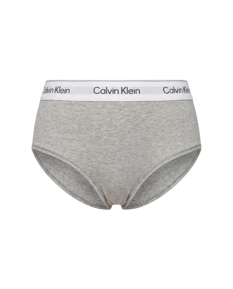 Cueca Culotte de Cintura Subida Individual Cinzento-6