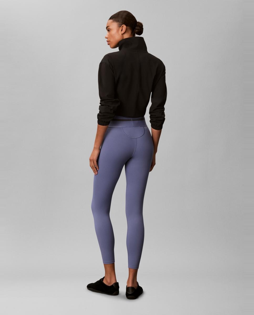 Leggings com Cós Largo Azul-médio-3