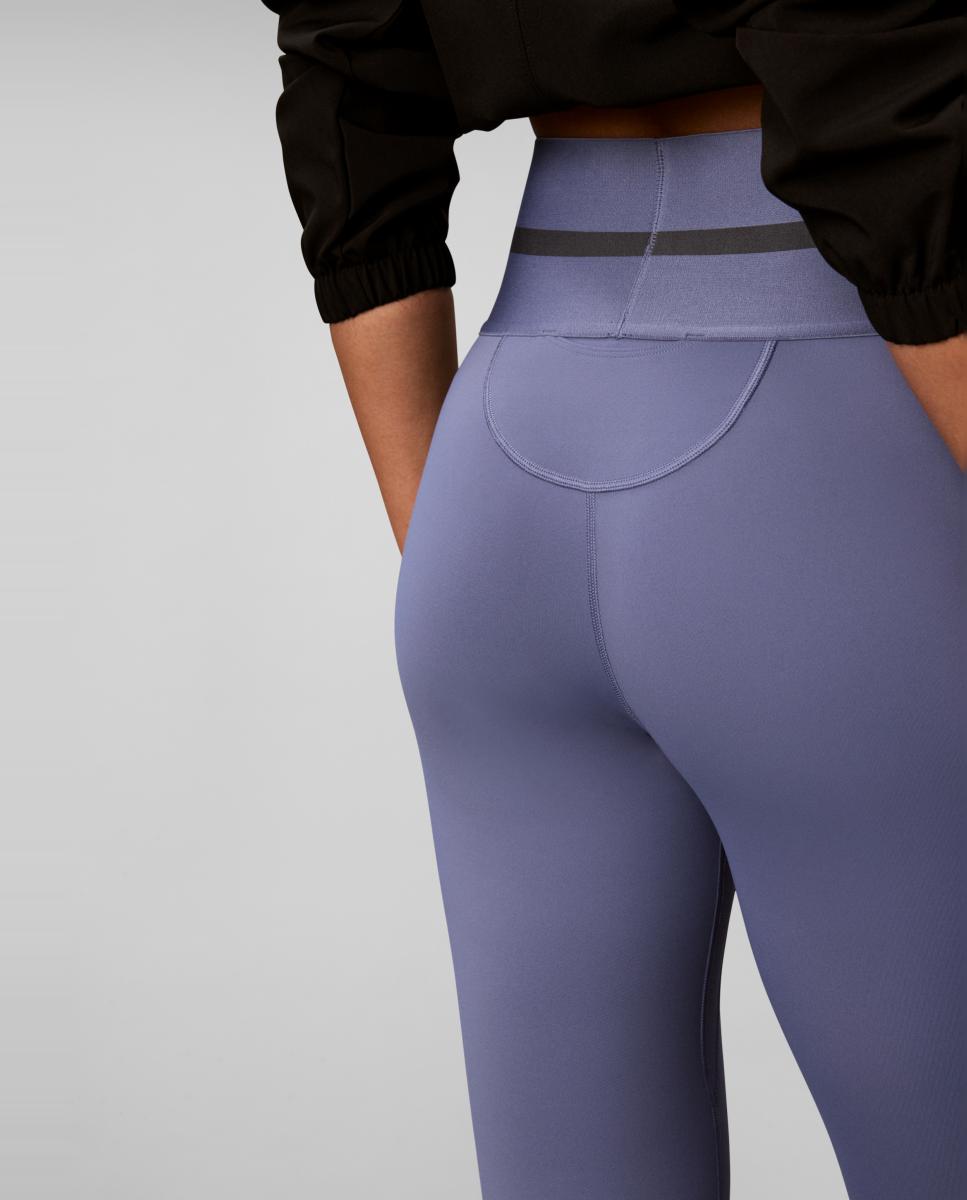 Leggings com Cós Largo Azul-médio-4