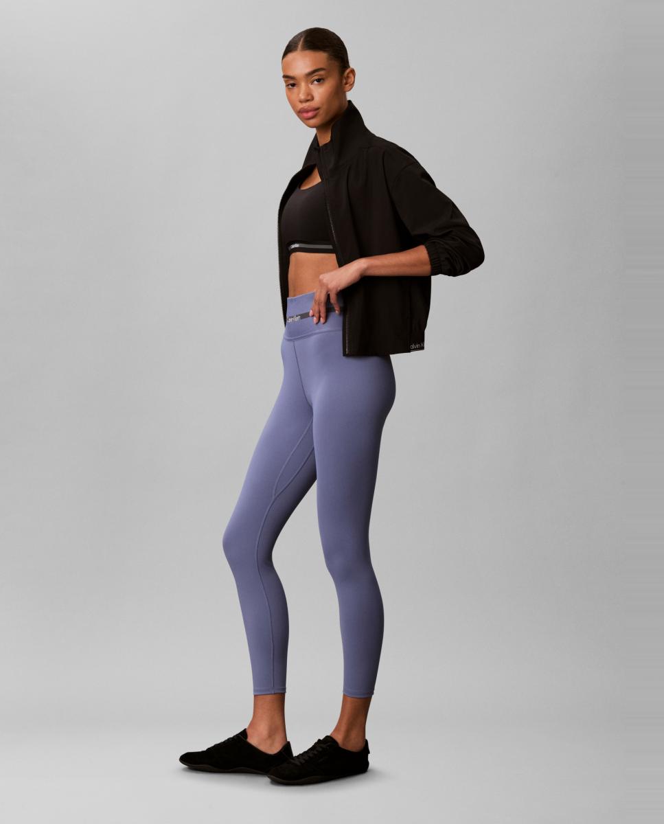 Leggings com Cós Largo Azul-médio-5