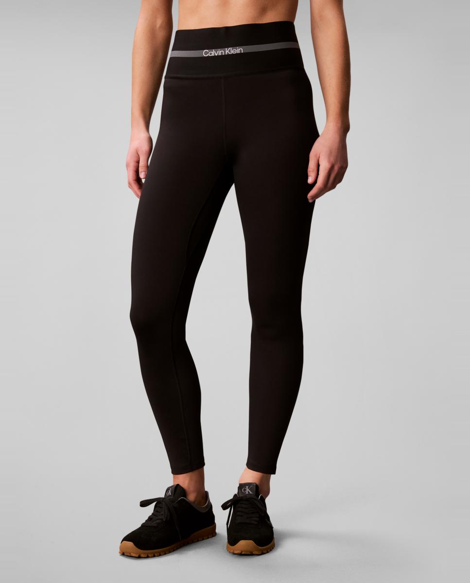 Leggings com Cós Largo Preto-2