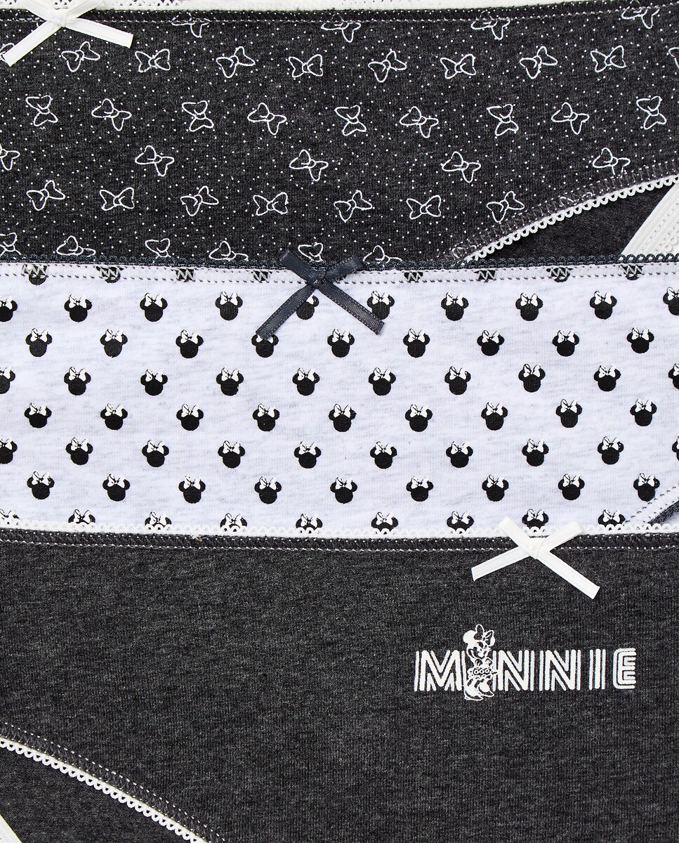 Pack de 4 Cuecas com Estampado da Minnie 830 Antracite-4