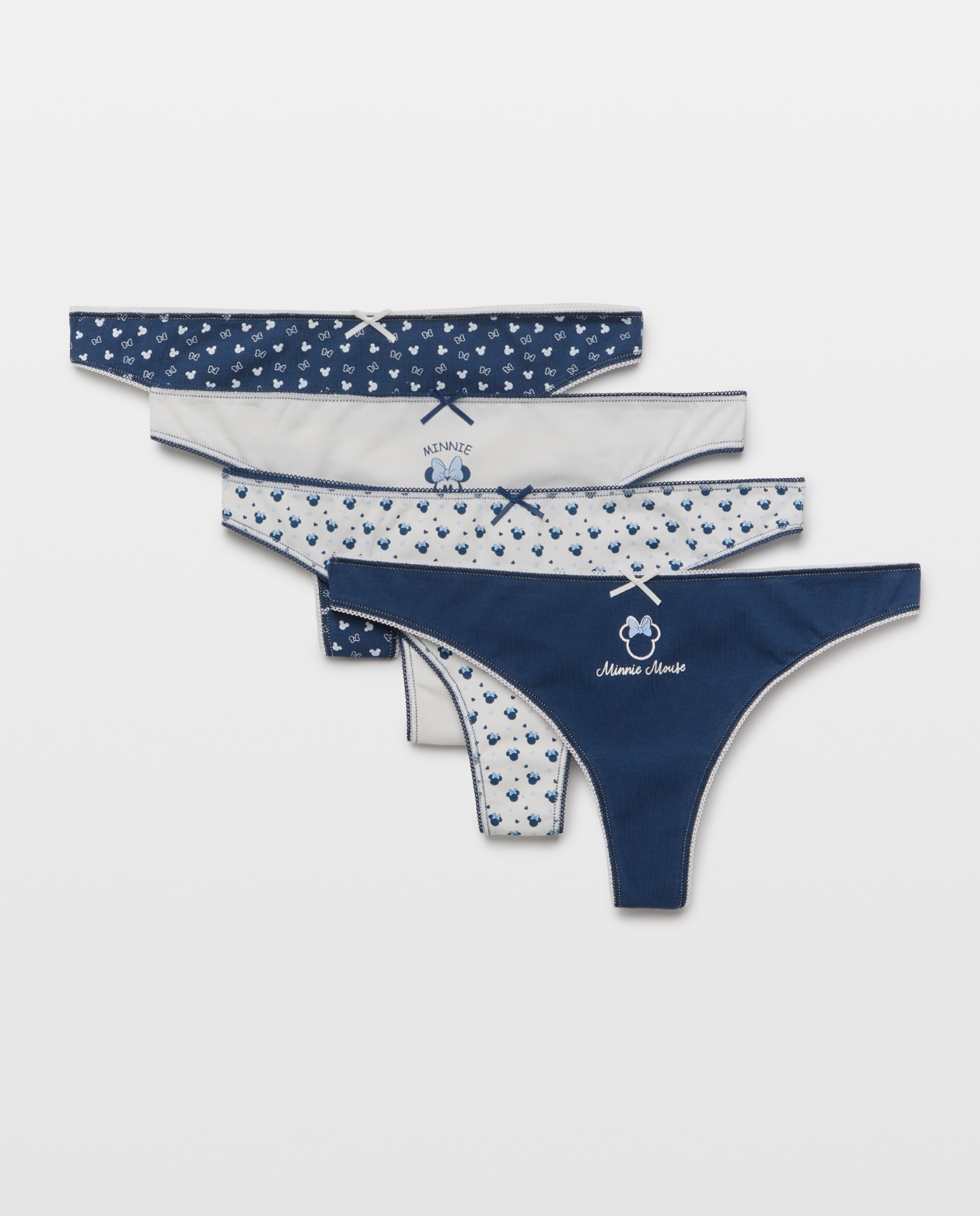 Pack de 4 Tangas Minnie Azul-marinho-3