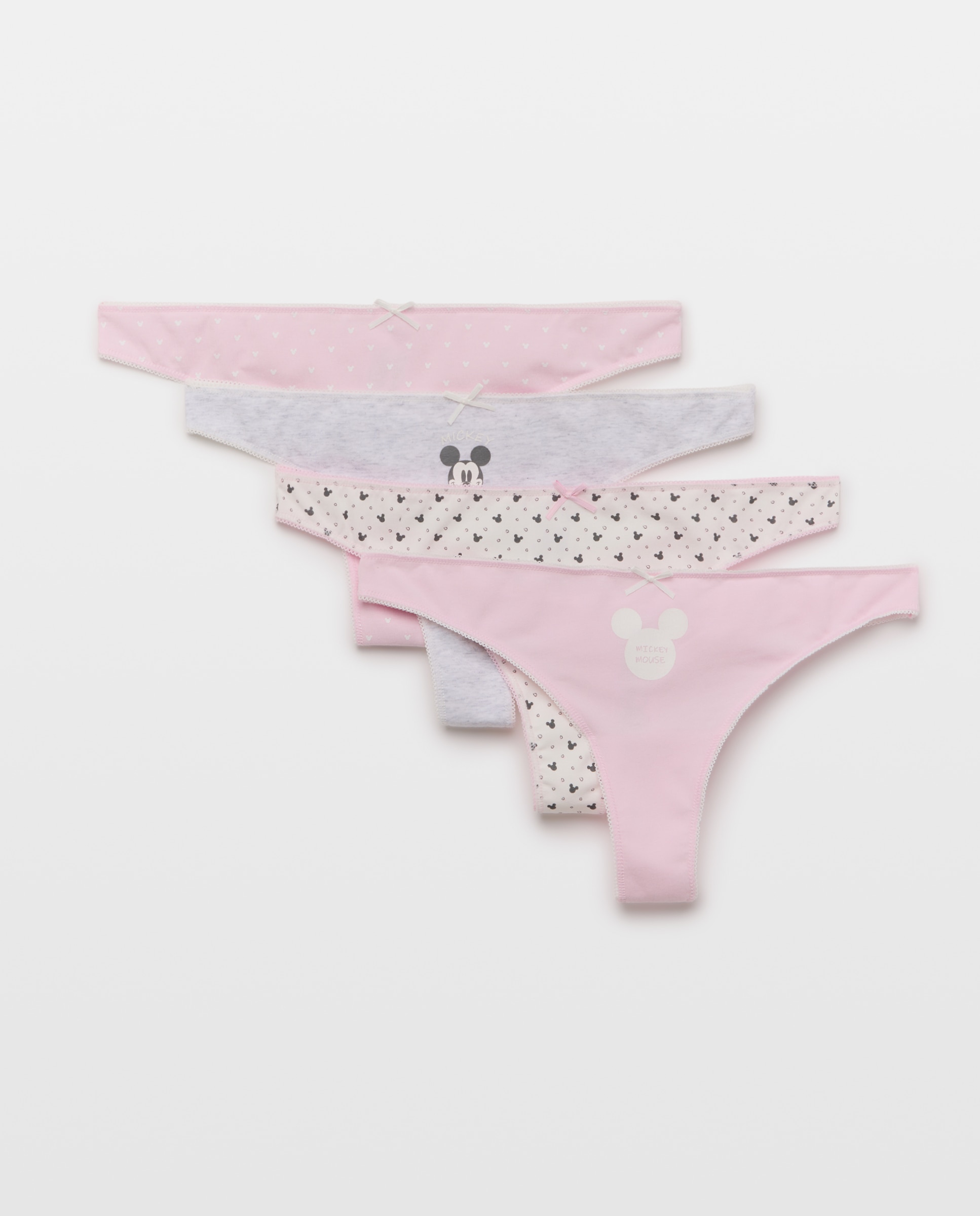 Pack de 4 Tangas Mickey Rosa-3