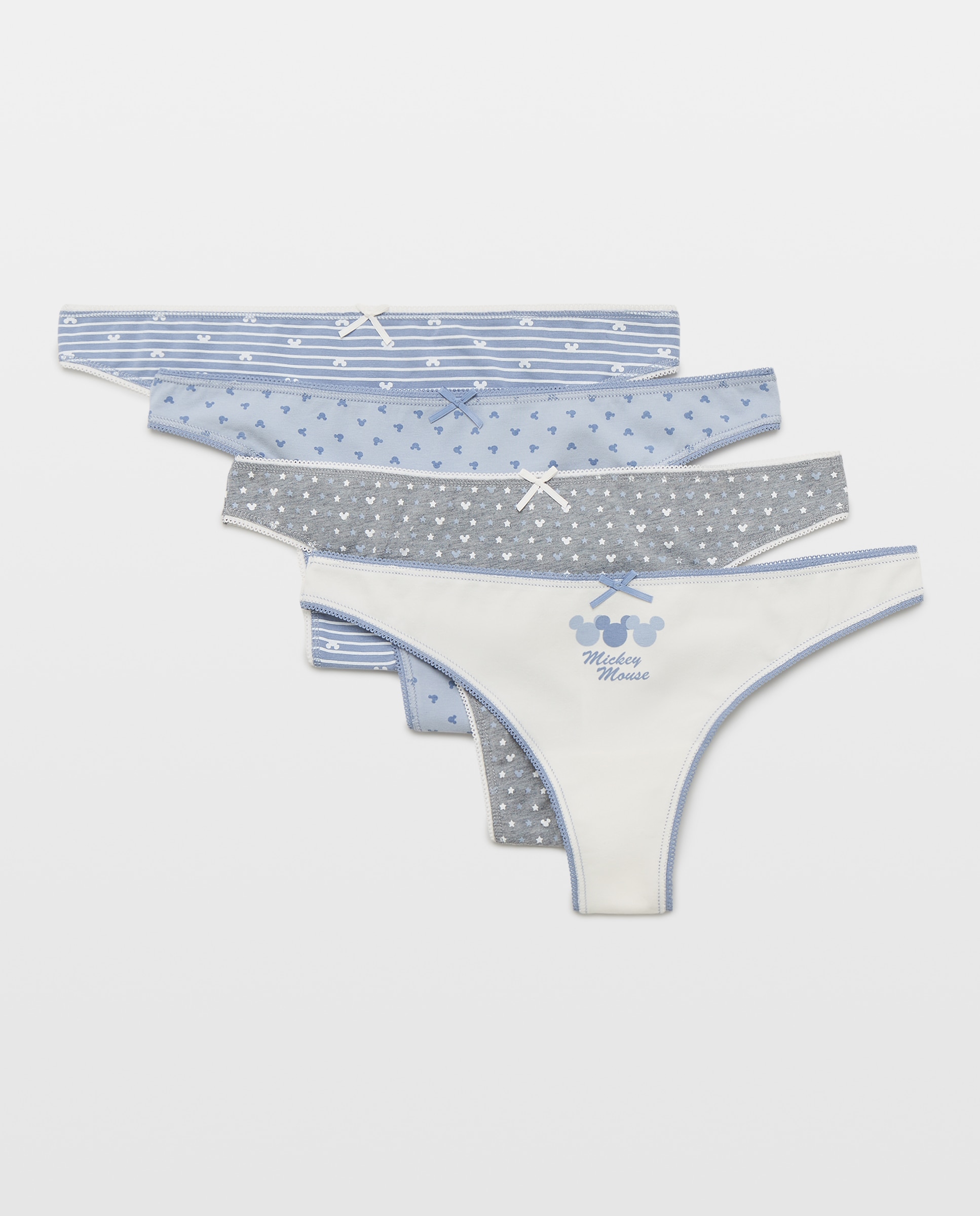 Pack de 4 Tangas Mickey 400 Azul-4