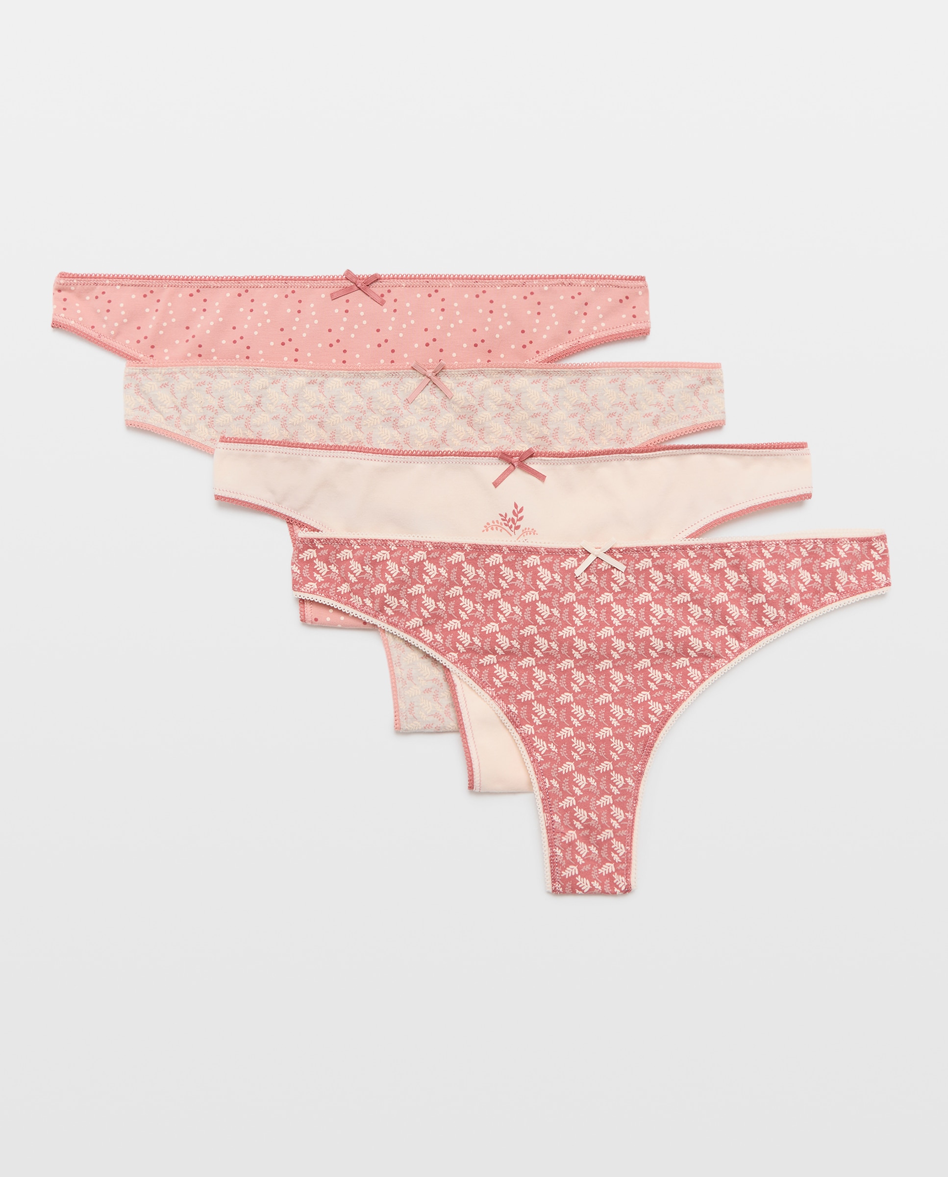 Pack de 4 Tangas Loveday Bege-3