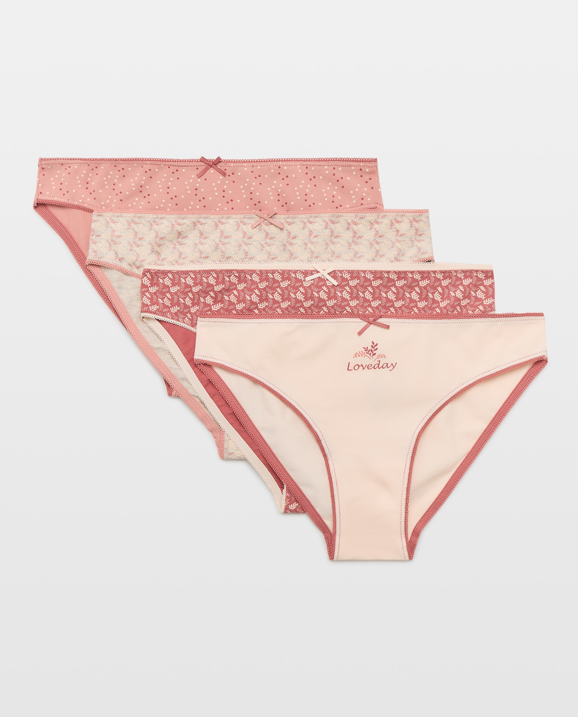 Pack de 4 Cuecas Loveday Bege-3
