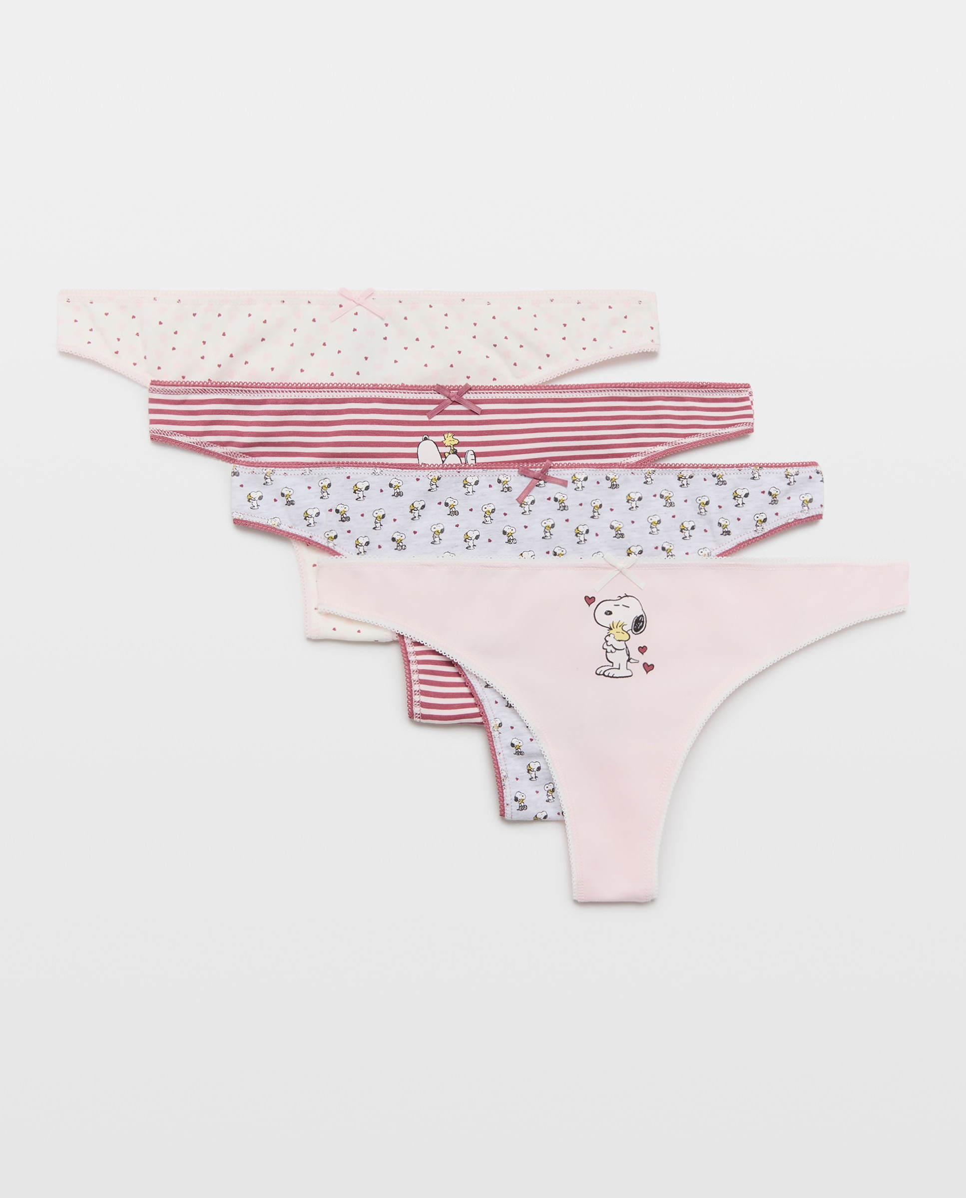 Pack de Quatro Tangas Estampadas 200 Rosa-4