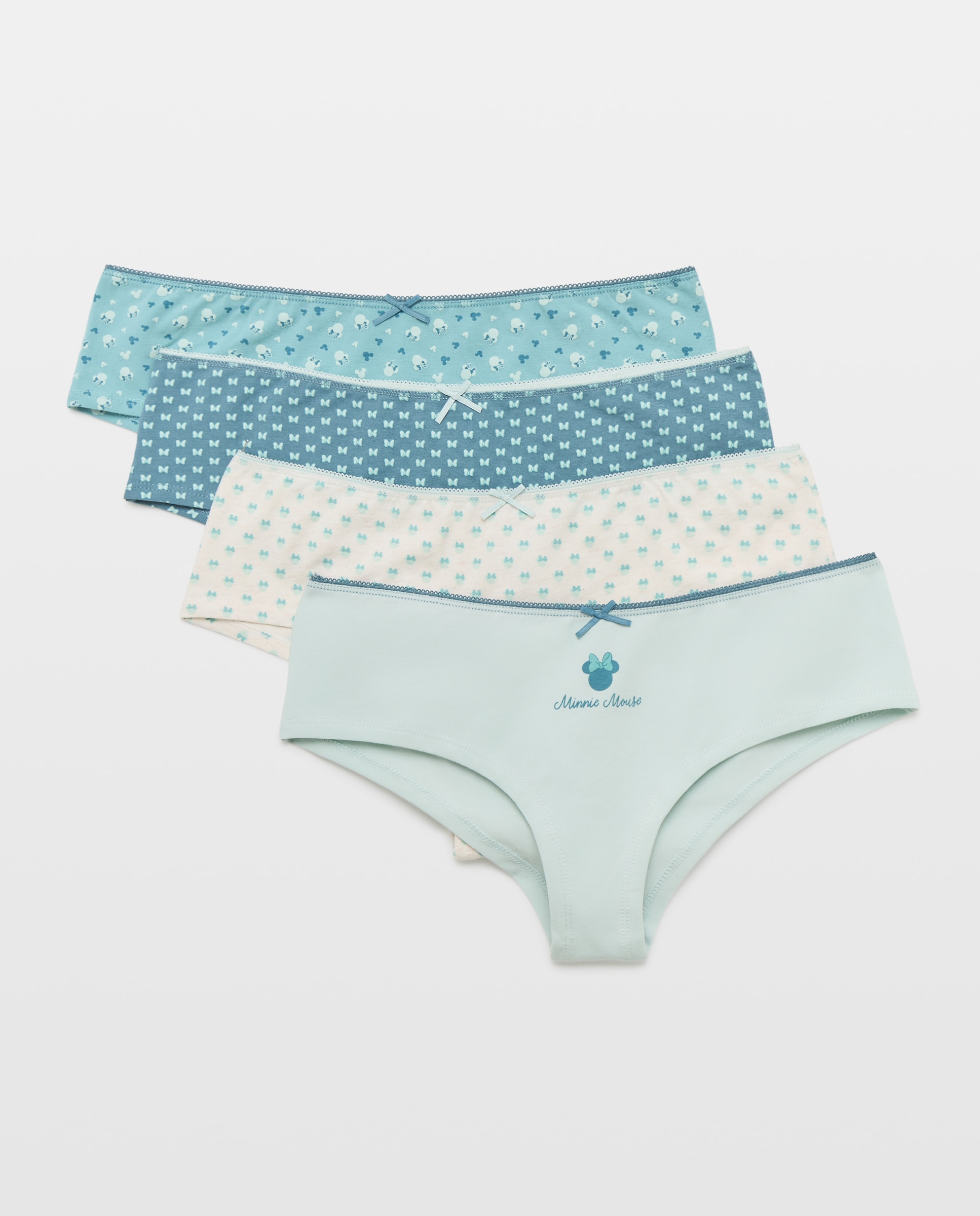 Pack de 4 Cuecas Hipster Minnie Verde-3