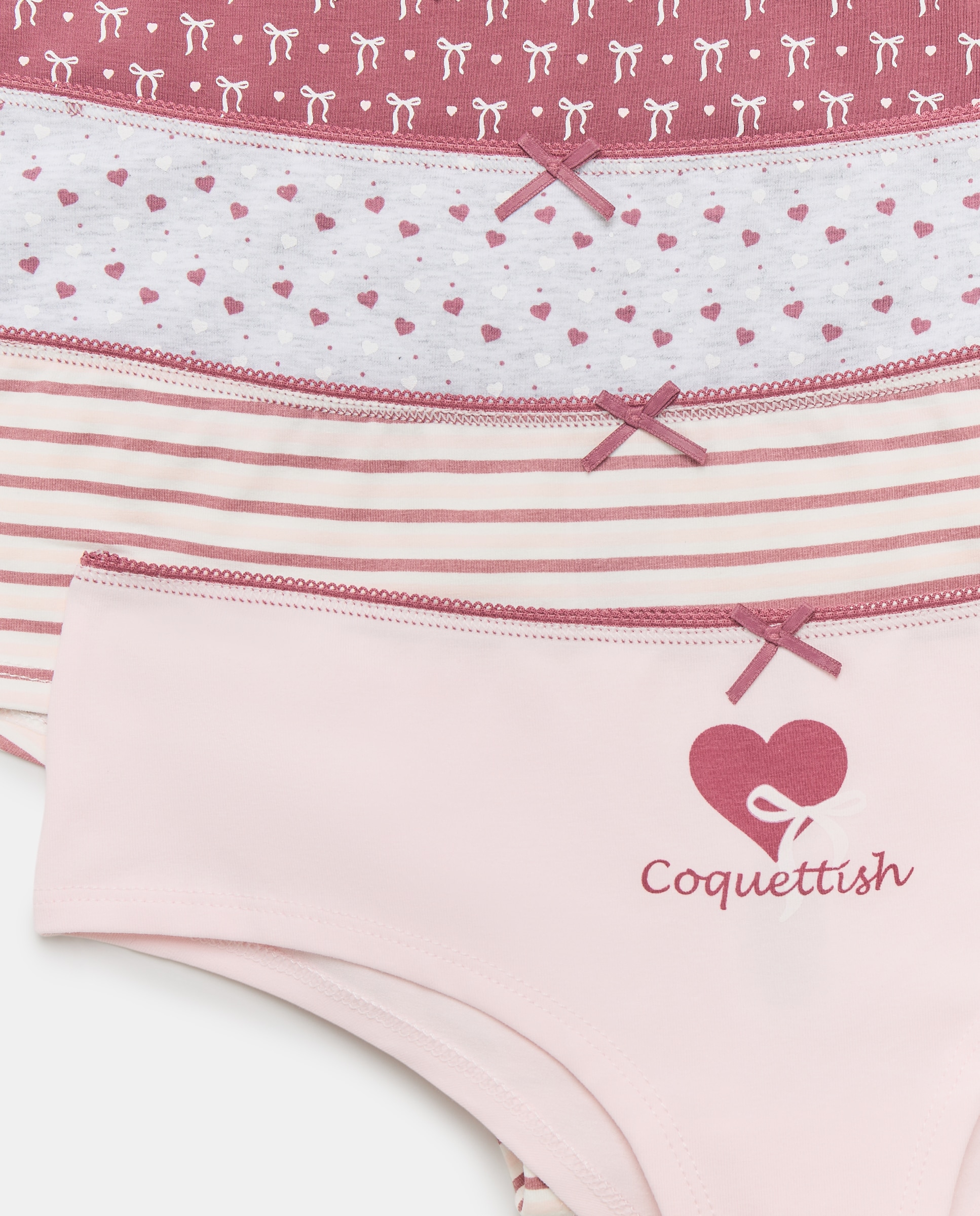 Pack de 4 Cuecas Hipster Coquettish 200 Rosa-4