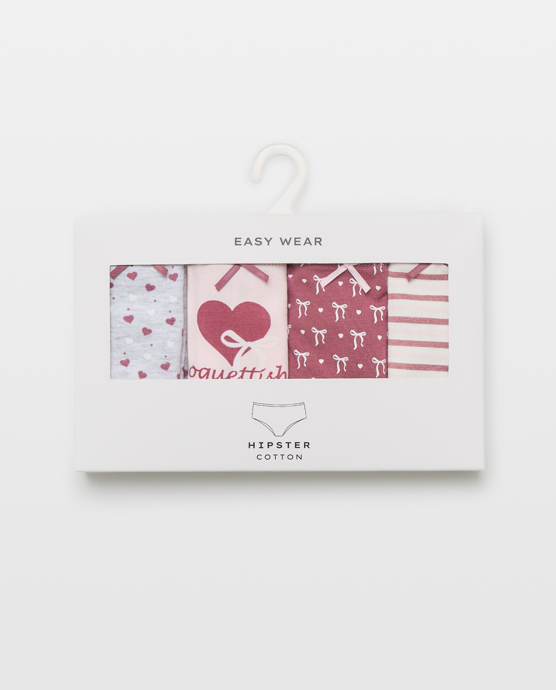 Pack de 4 Cuecas Hipster Coquettish 200 Rosa-6