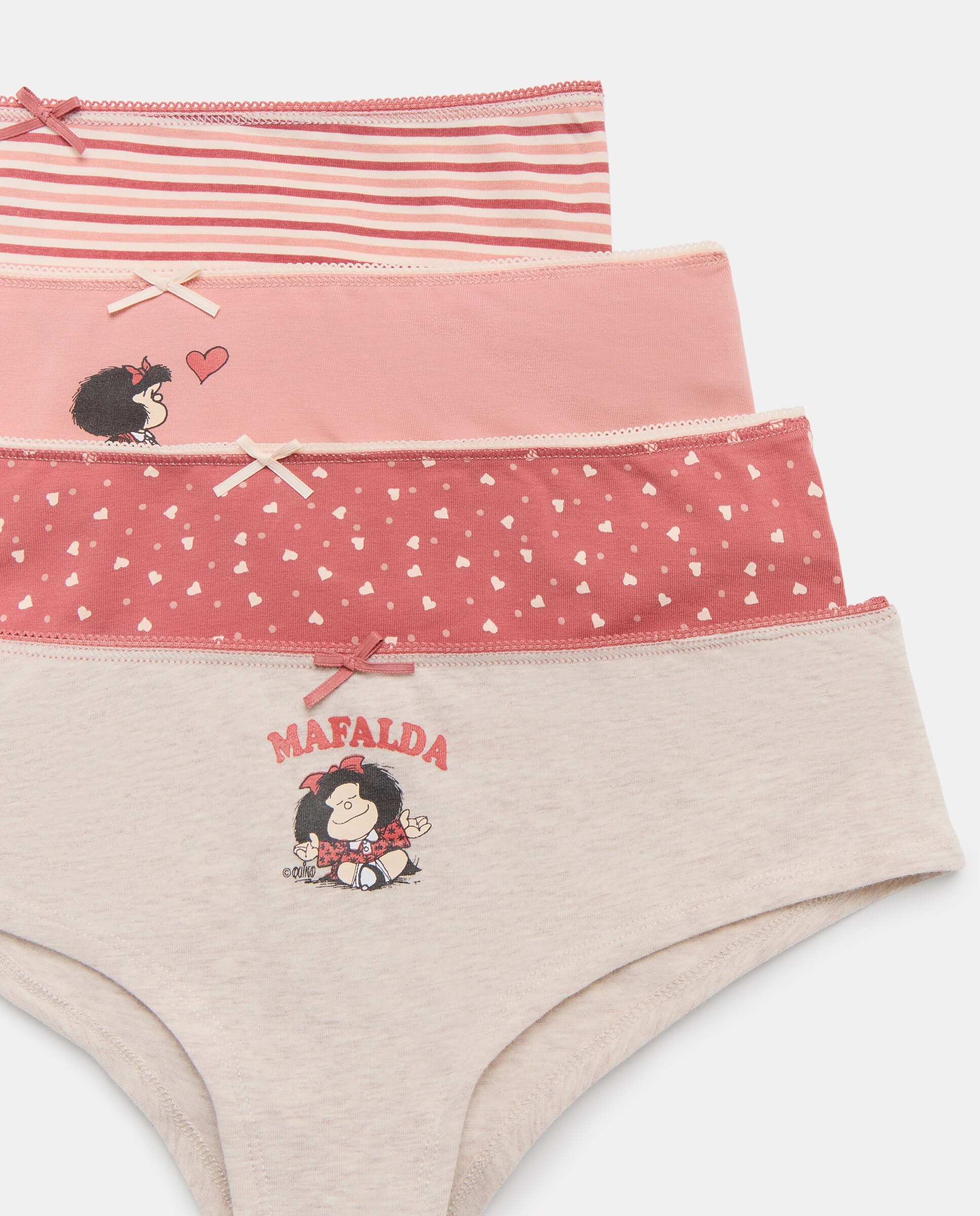 Pack de Quatro Cuecas Hipster Estampadas Bege-4