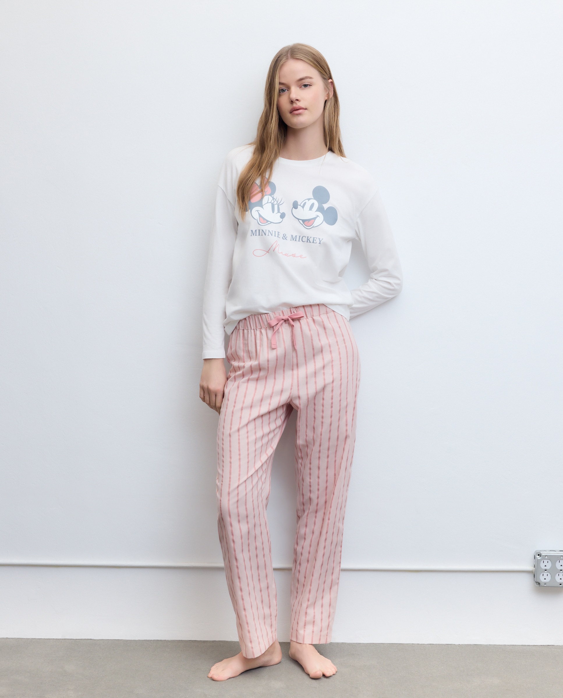 T-shirt Mickey e Minnie Branco-marfim-2