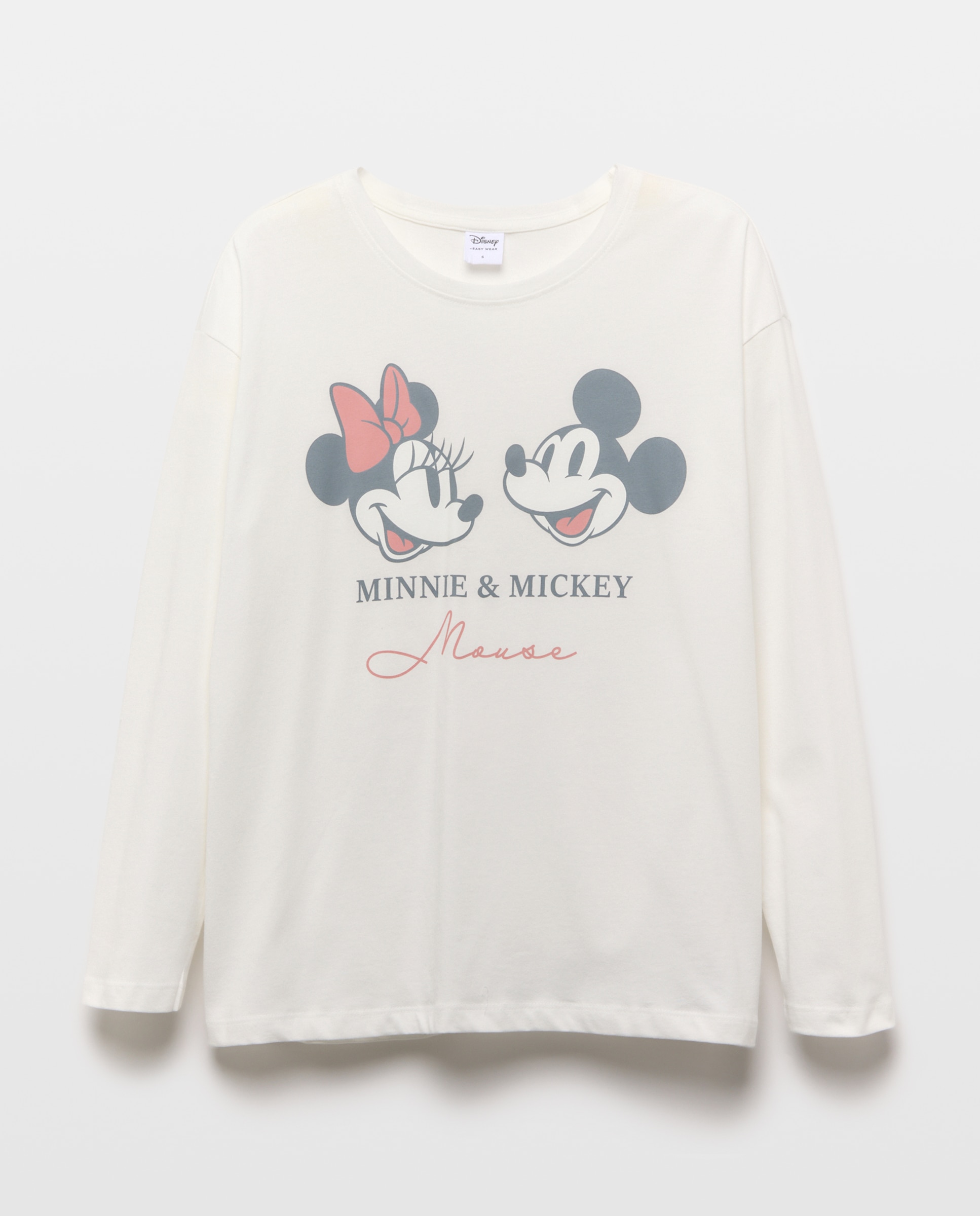 T-shirt Mickey e Minnie Branco-marfim-4