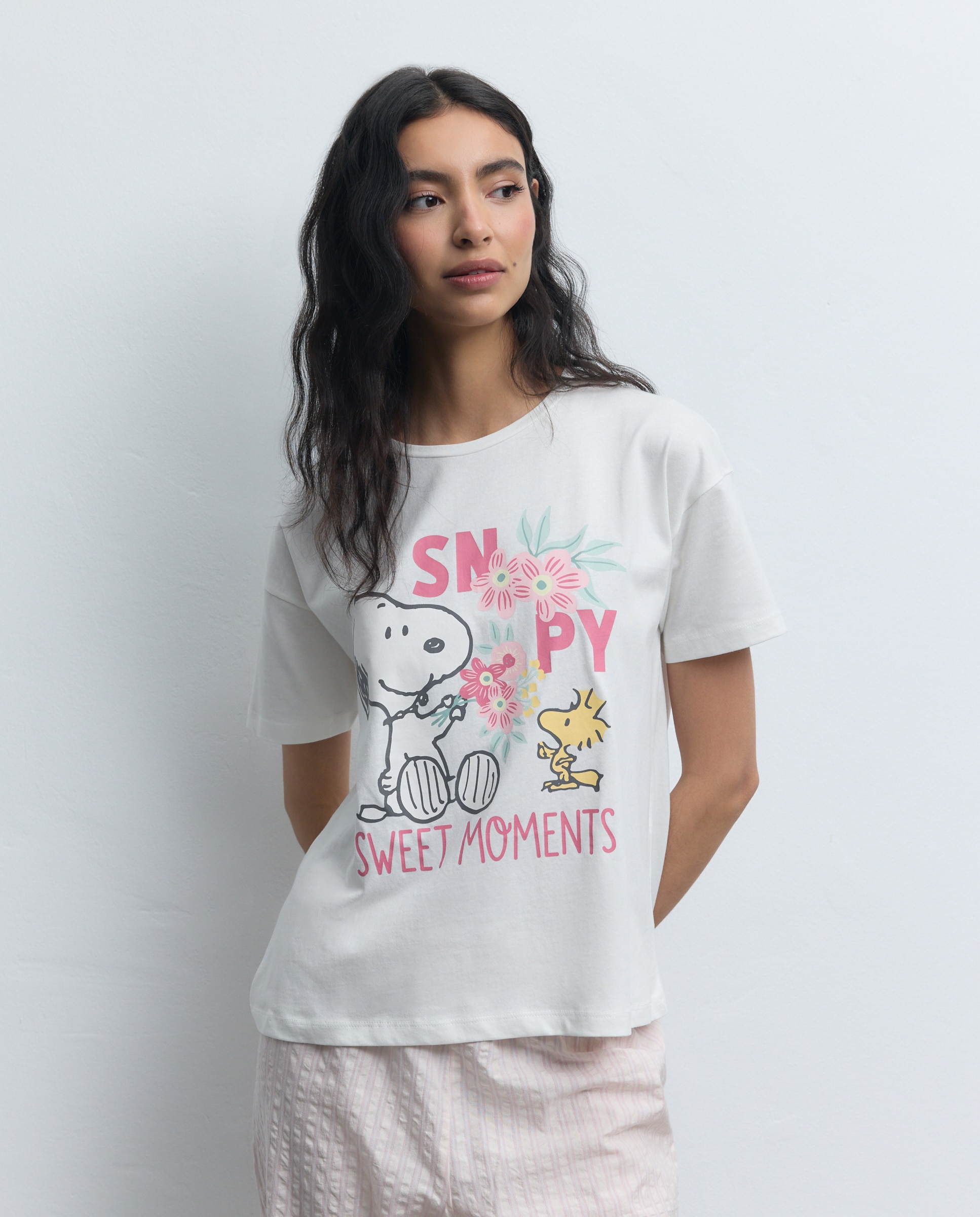 Camiseta de mujer Snoopy - Easy Wear - Blanco Blanco-1