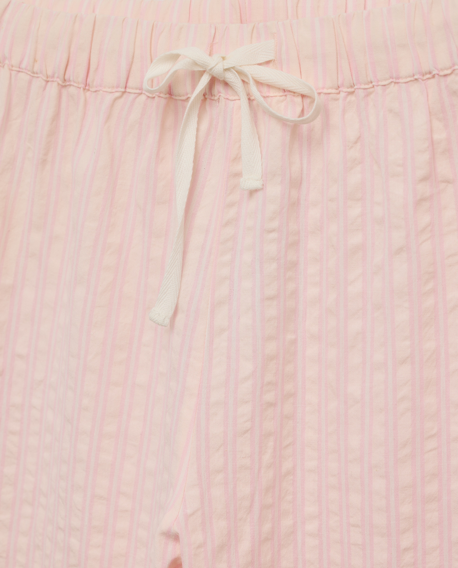 Calças de Pijama às Riscas Rosa-claro-5