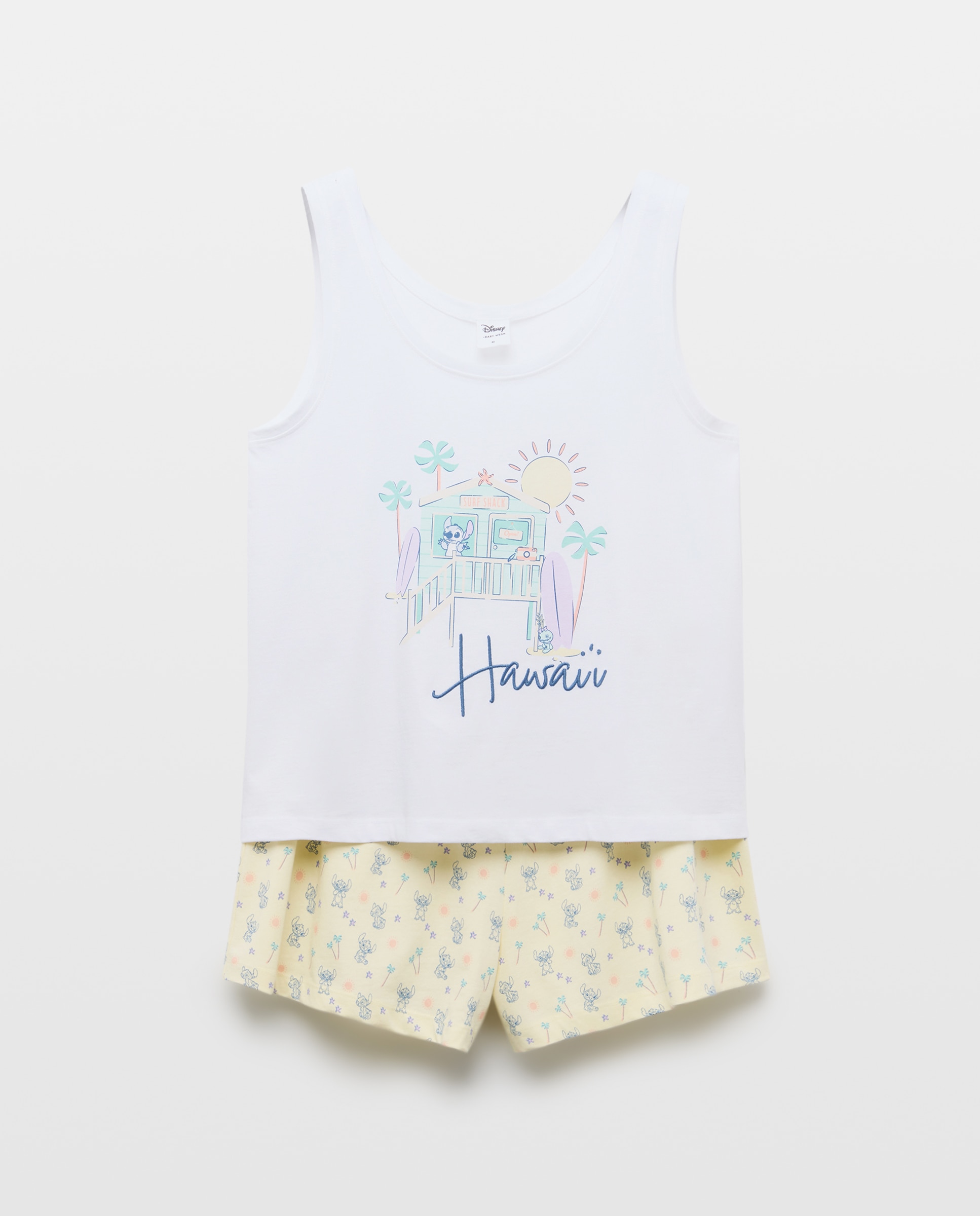 Pijama Stitch Hawai - Easy Wear - Blanco roto Blanco roto-3