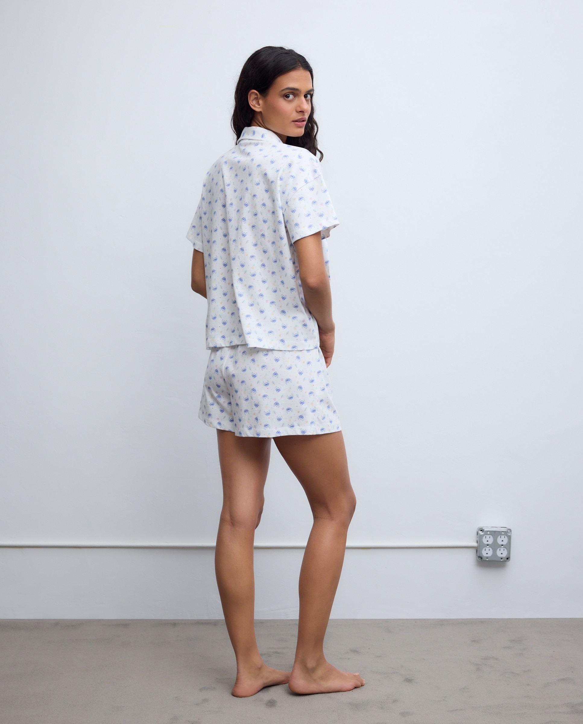 Pijama Stitch com Ananases 284 Lilás-2