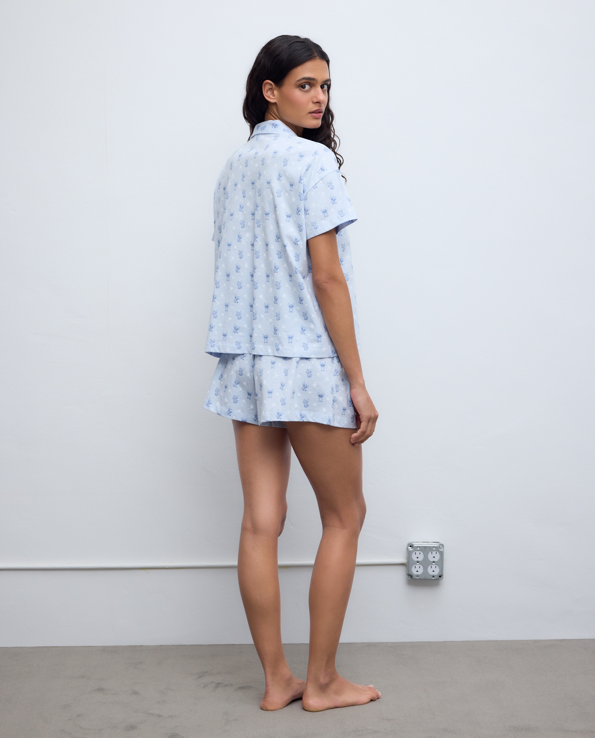 Pijama Stitch 410 Azul Claro-2