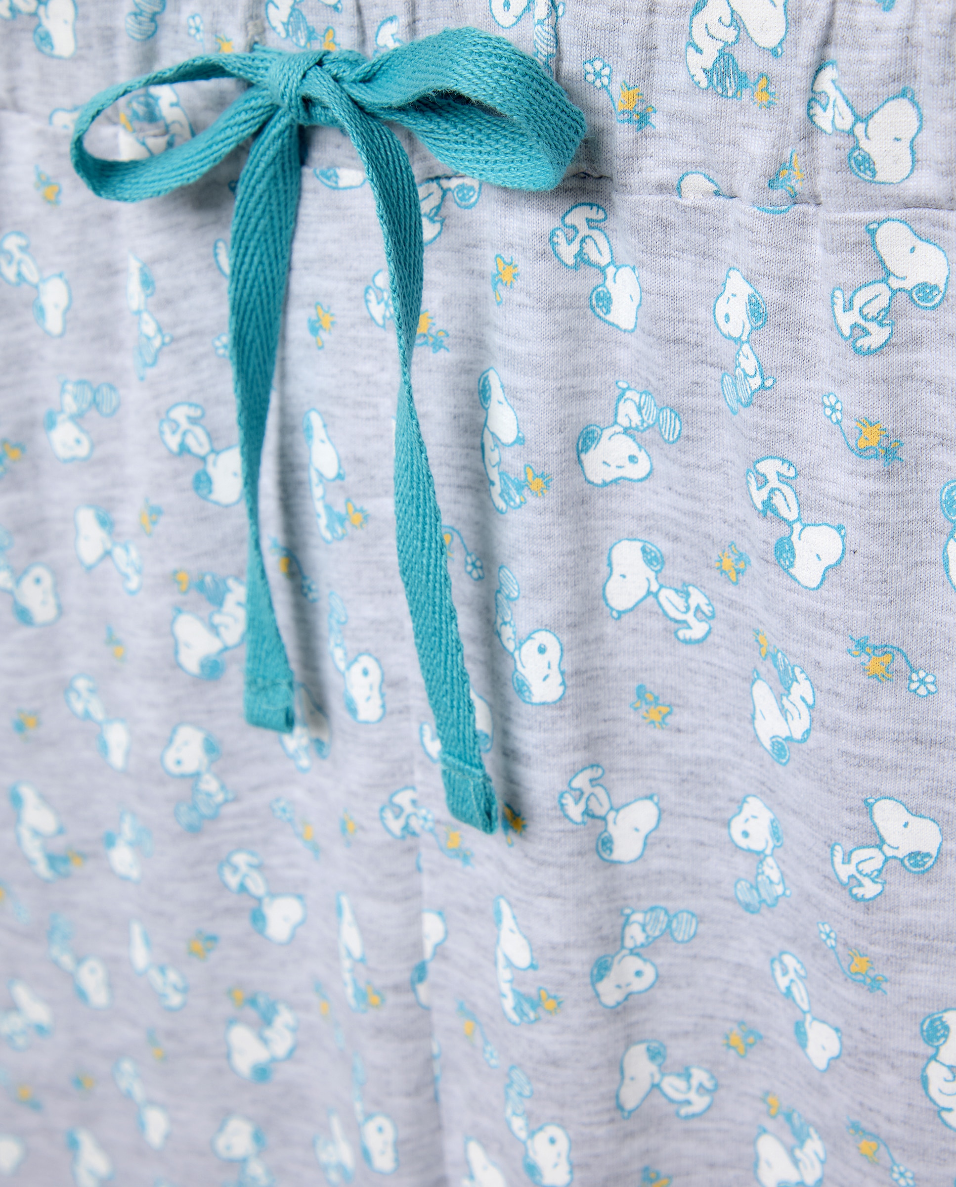 Pijama Comprido Estampado Cinzento-claro-2