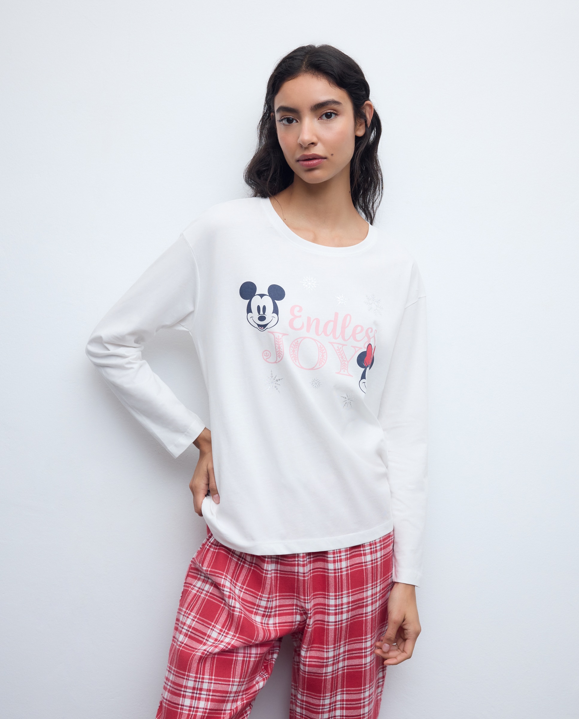 Imagen 0 de Camiseta de mujer Mickey & Minnie 120 Crudo