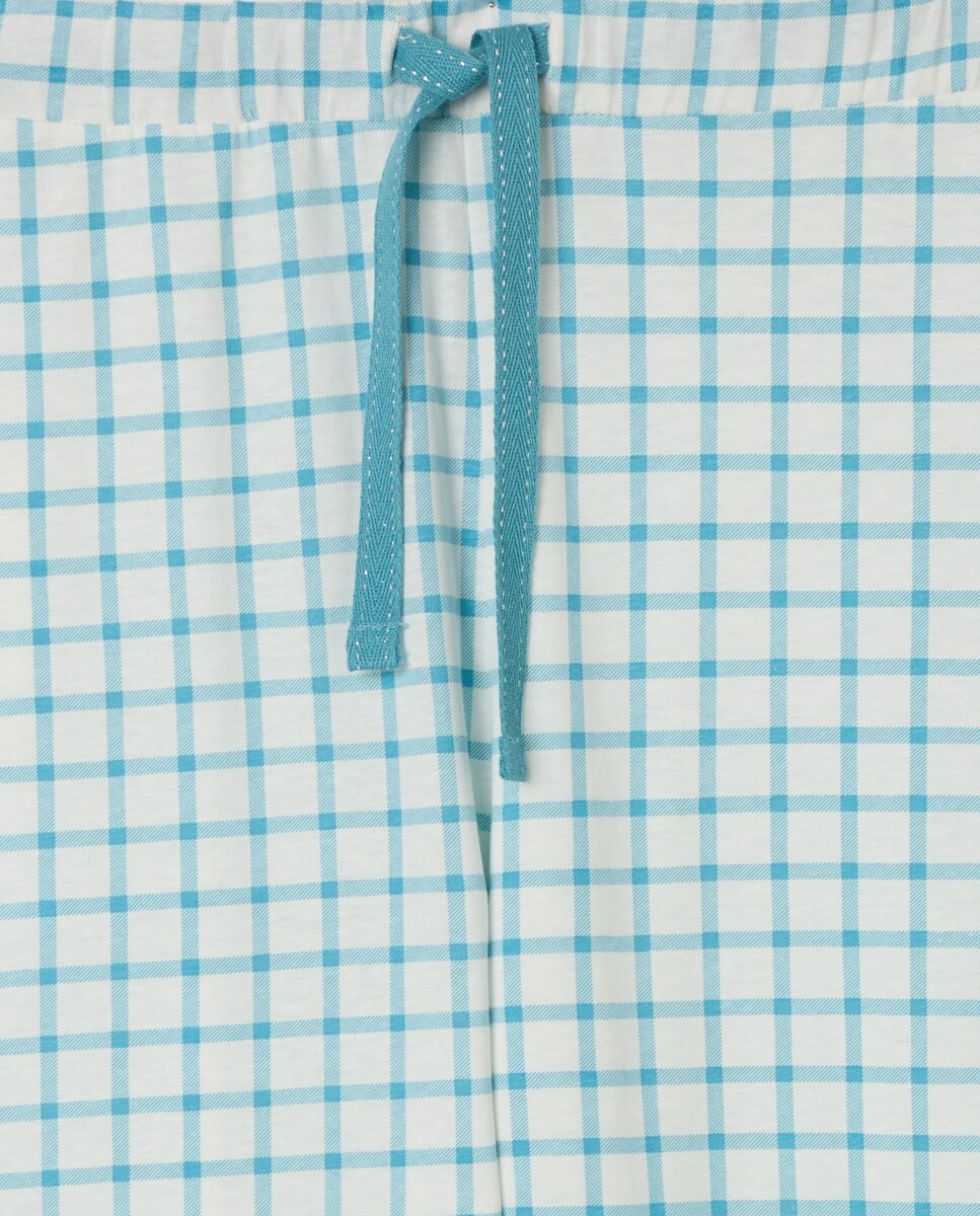 Calças de Pijama com Estampado Verde-5