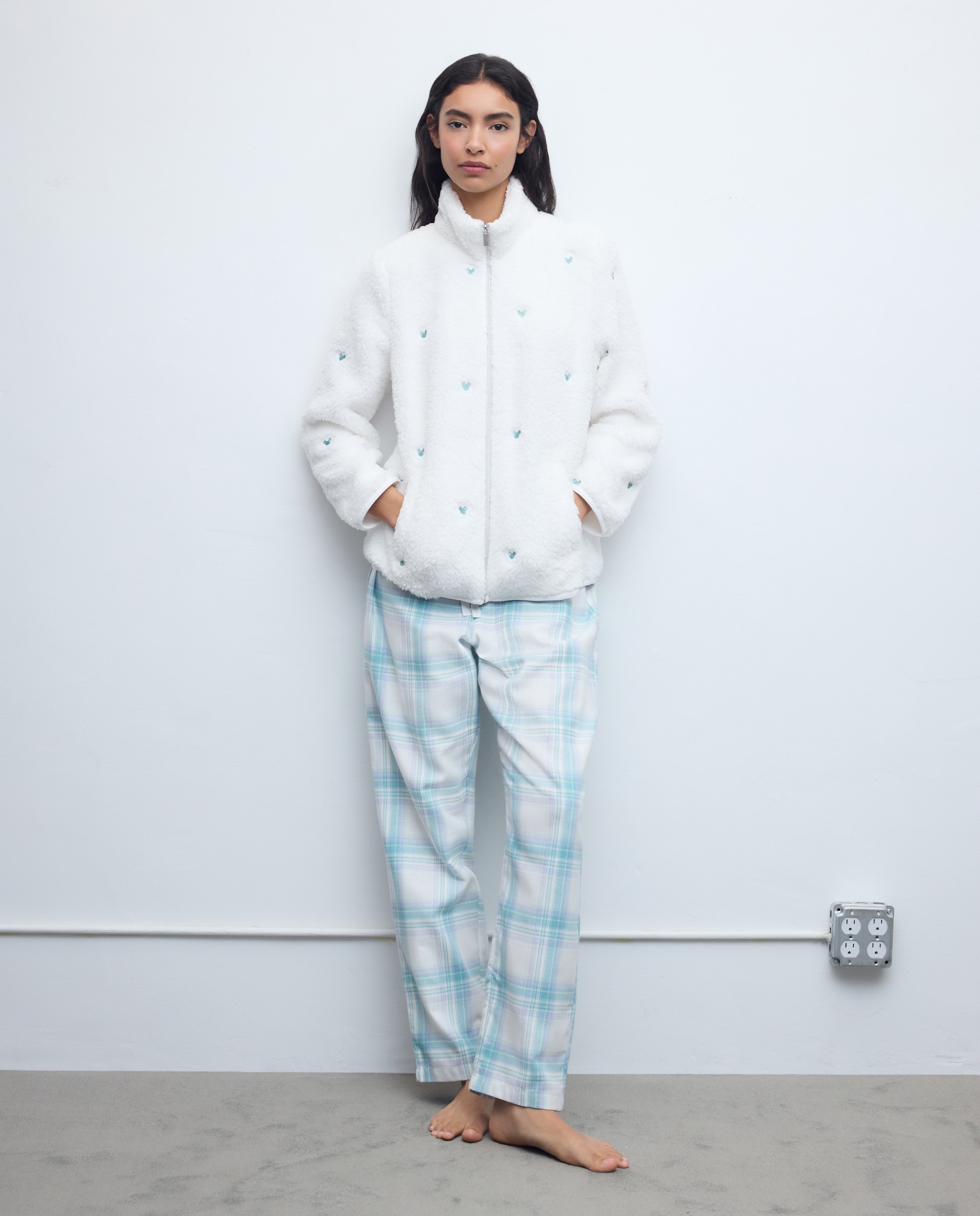 Imagen 0 de Chaqueta de mujer Mickey cabecitas bordadas 120 Crudo