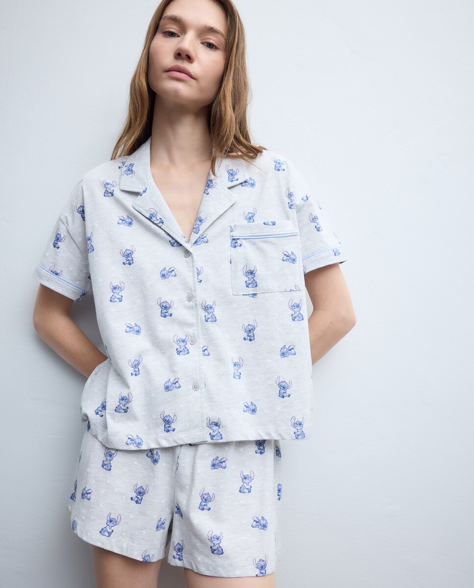 Pijama Completo Stitch Cinzento-claro-2