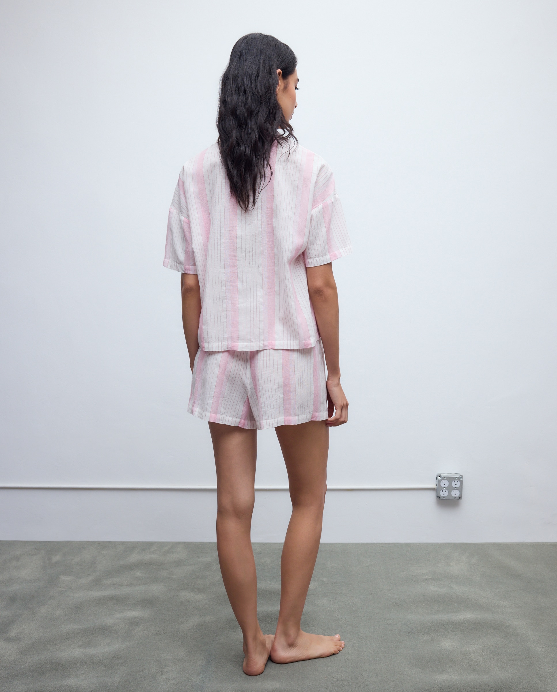 Pijama de mujer completo de rayas 200 Rosa Easy Wear 200 Rosa-3