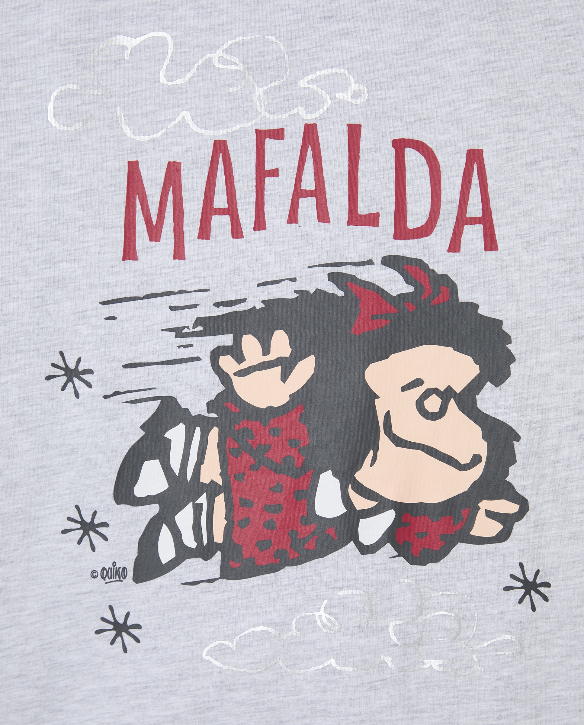 Pijama Completo Mafalda Cinzento-claro-4