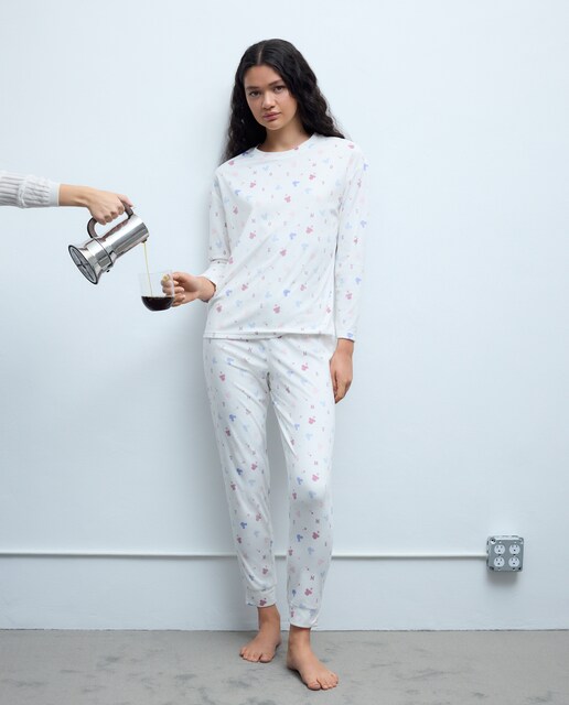 Imagem 0 de Pijama completo estampado de mulher