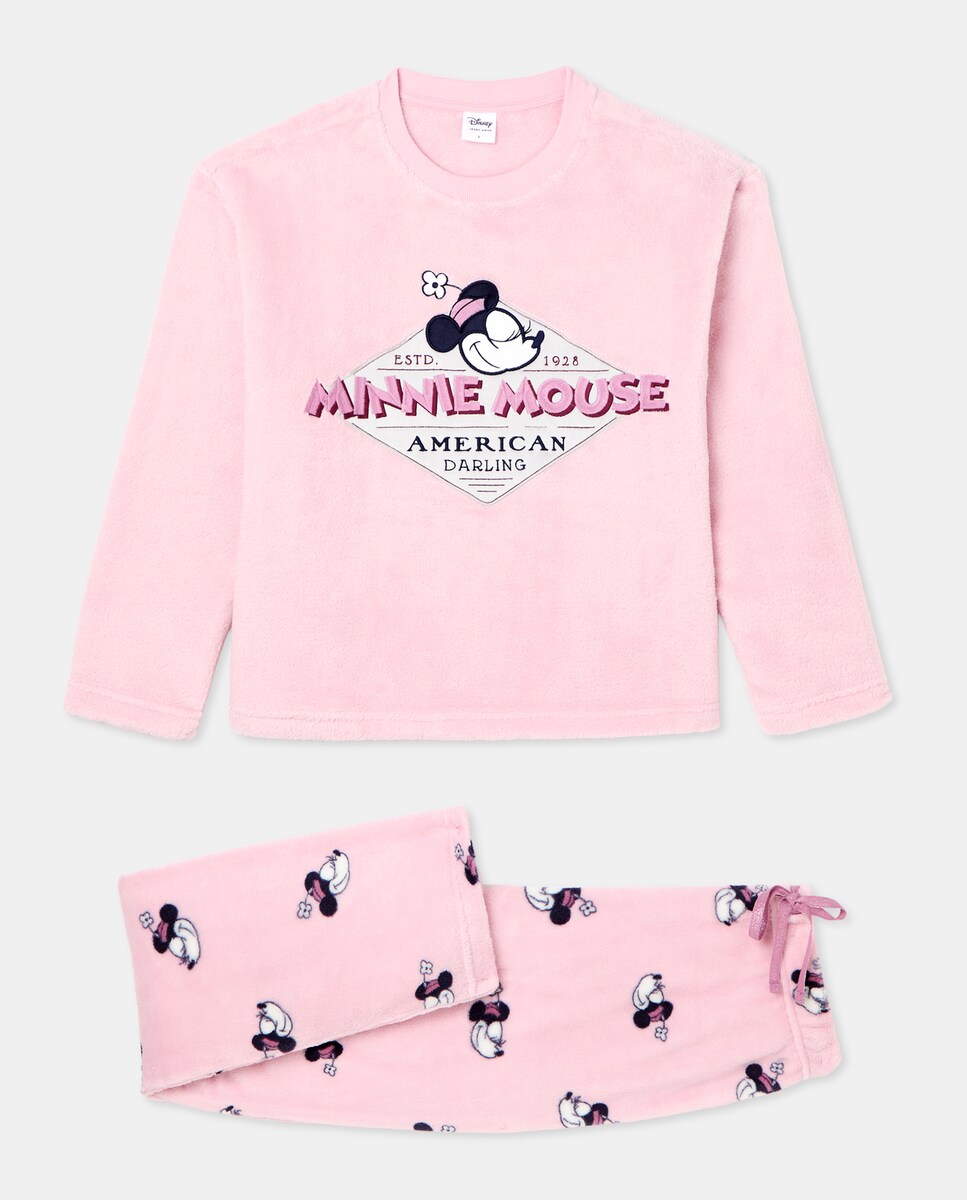 Pijama completo estampado de mulher 220 Rosa Pálido-4