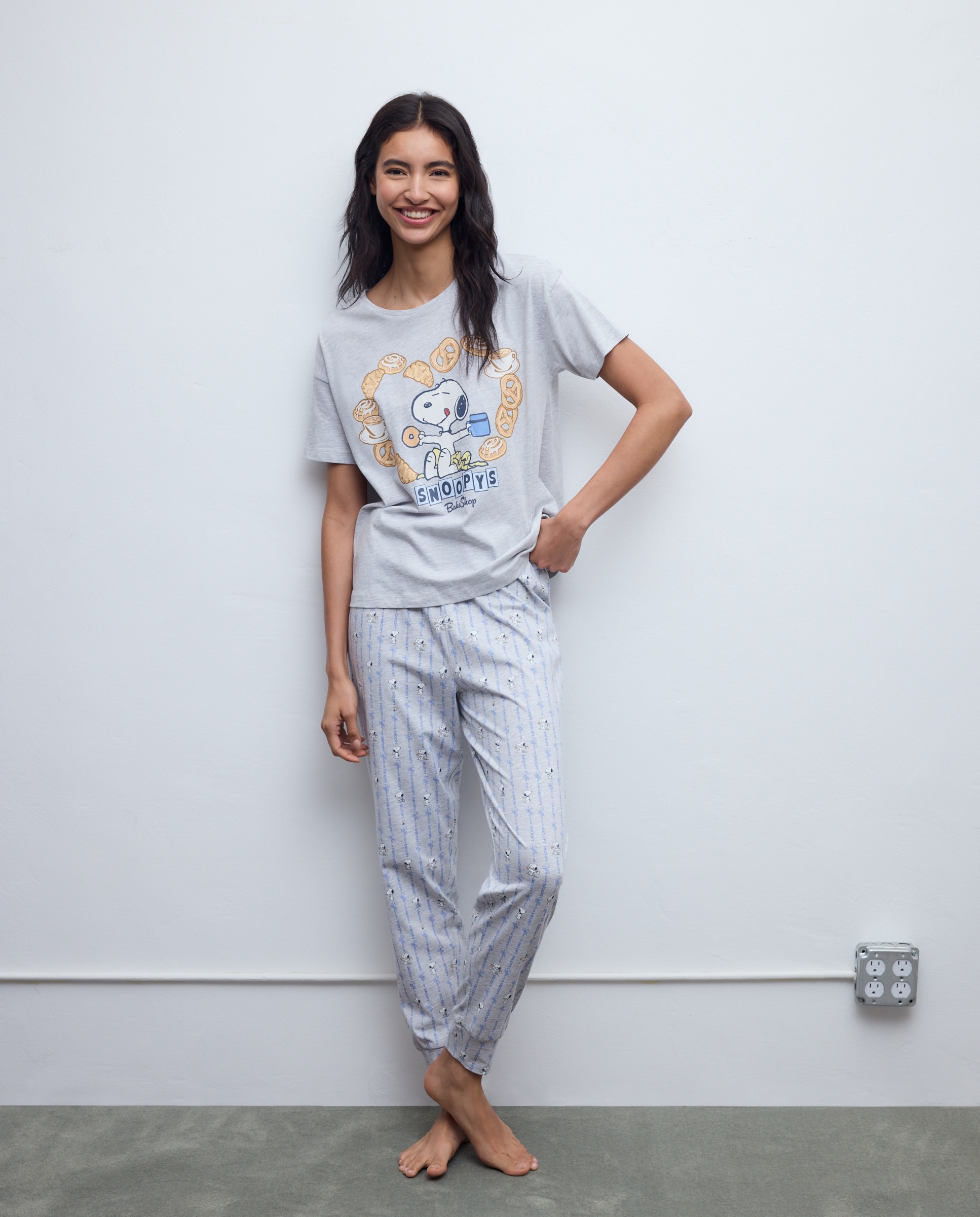 Imagen 0 de Pijama Snoopy y corazon 820 Gris medio
