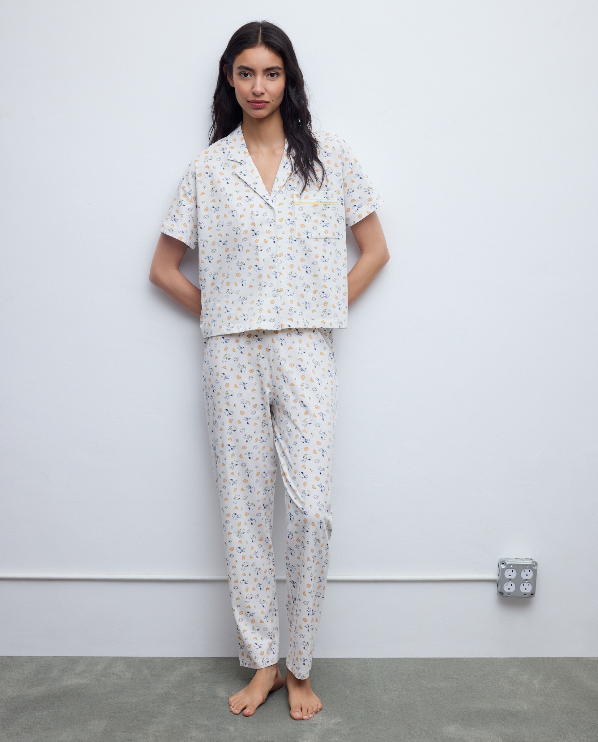 Imagen 0 de Pijama Snoopy de mujer 120 Crudo