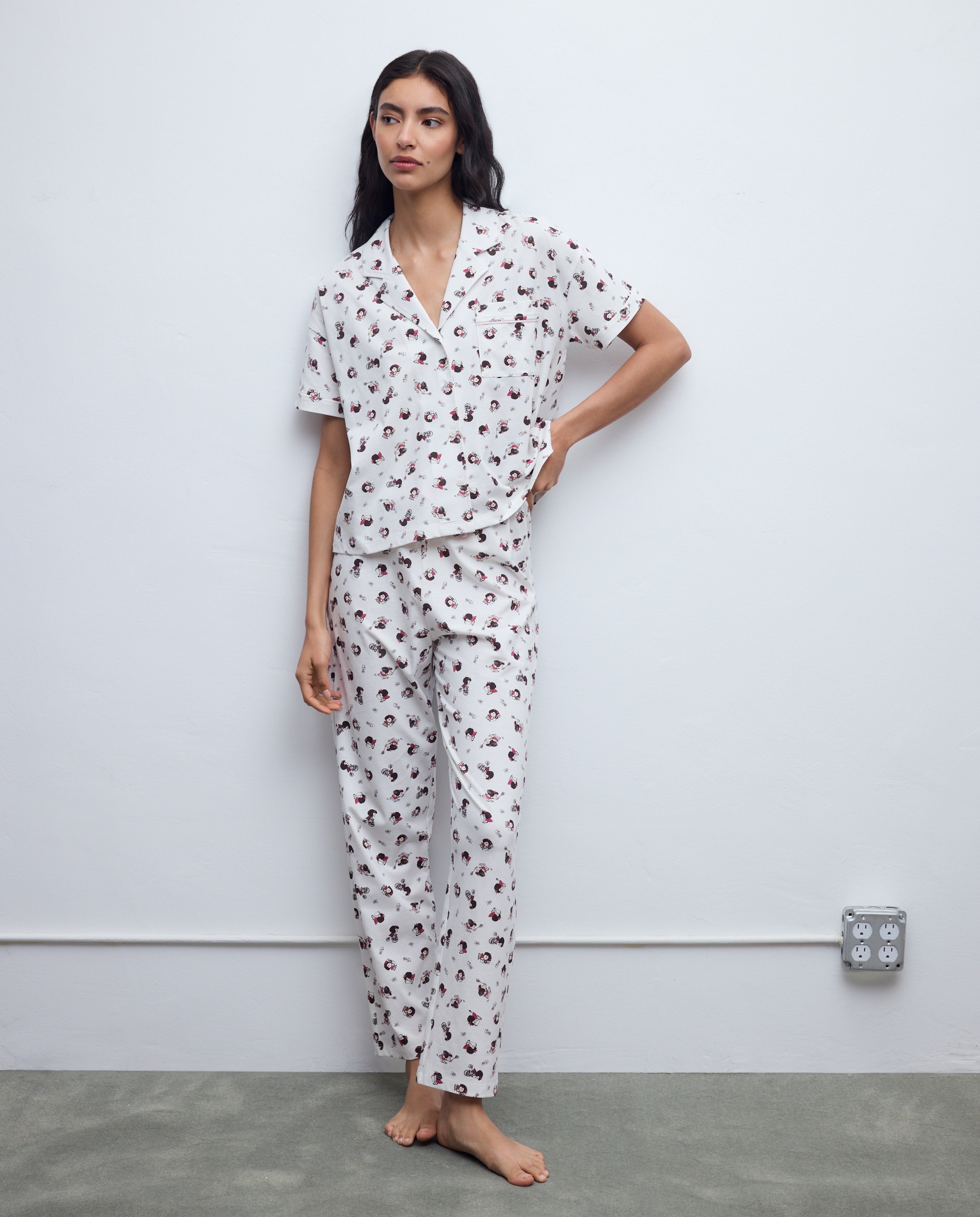 Imagen 0 de Pijama Mafalda de mujer 120 Crudo