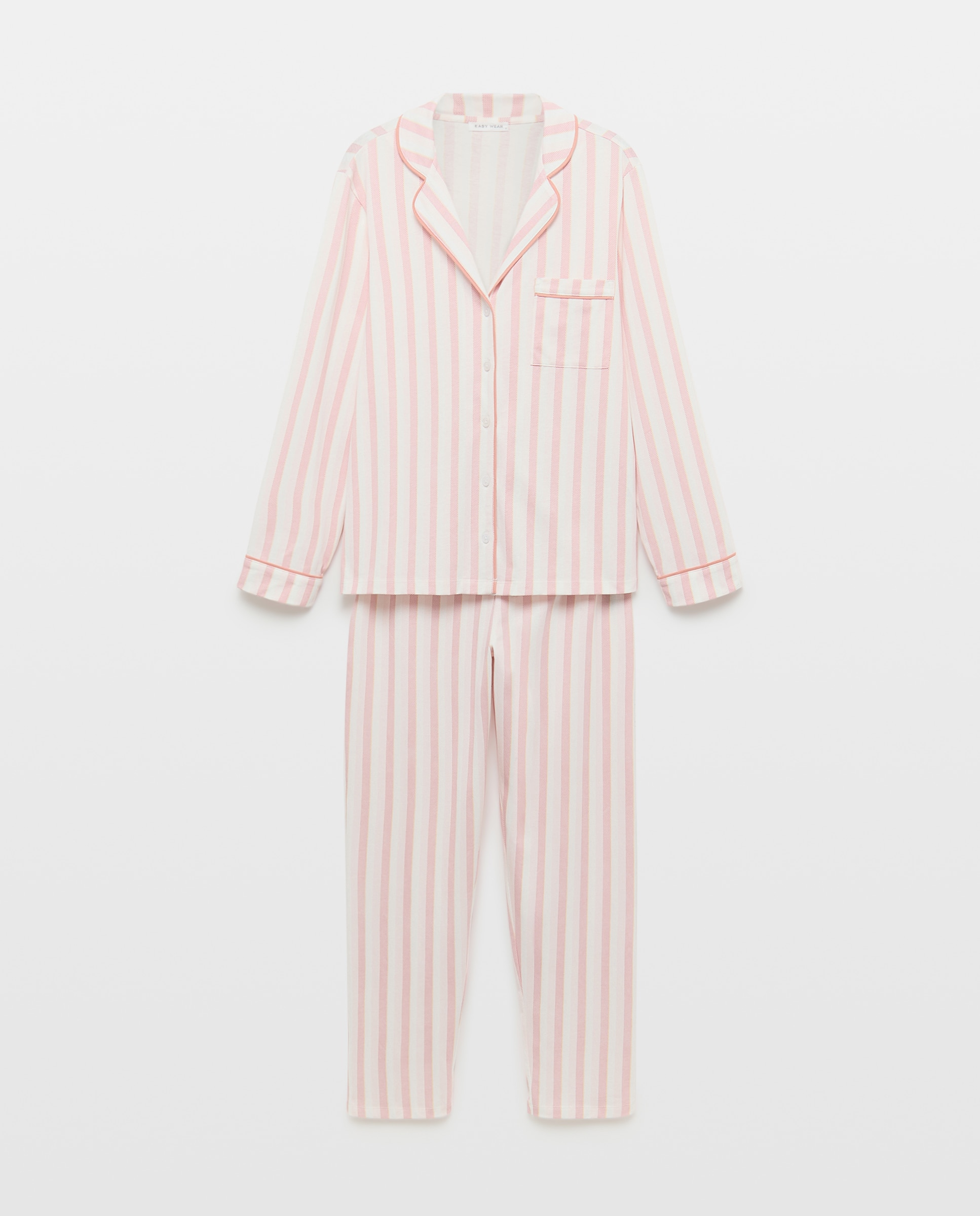 Pijama Completo às Riscas 200 Rosa-3