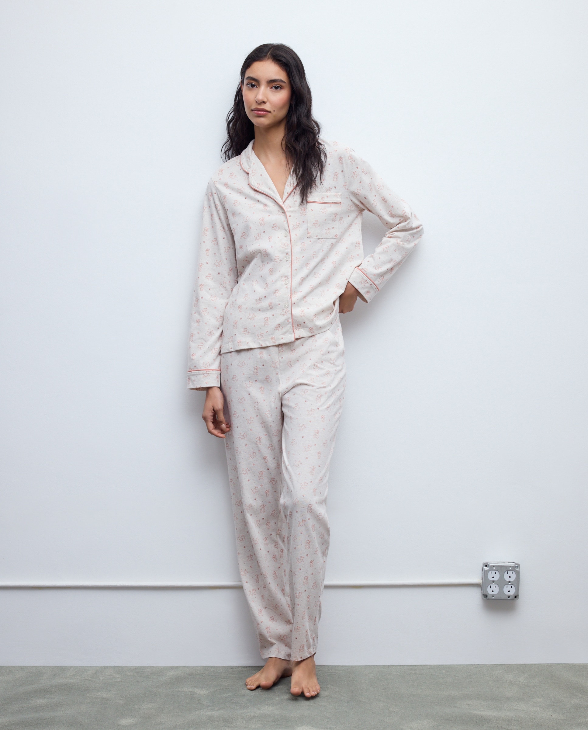 Pijama Marie y huellitas - Easy Wear - Rosa claro Rosa claro-1