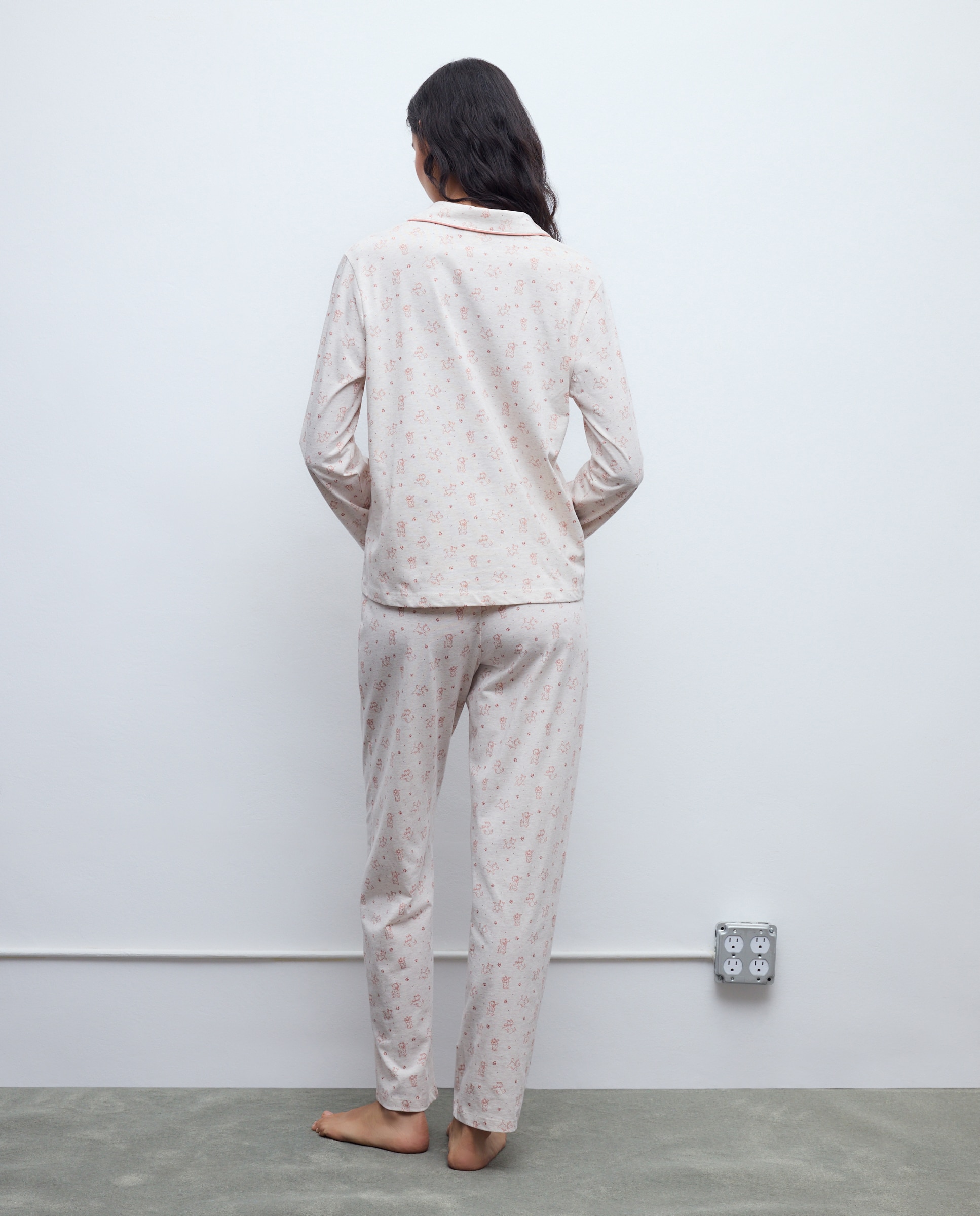 Pijama Marie y huellitas - Easy Wear - Rosa claro Rosa claro-2