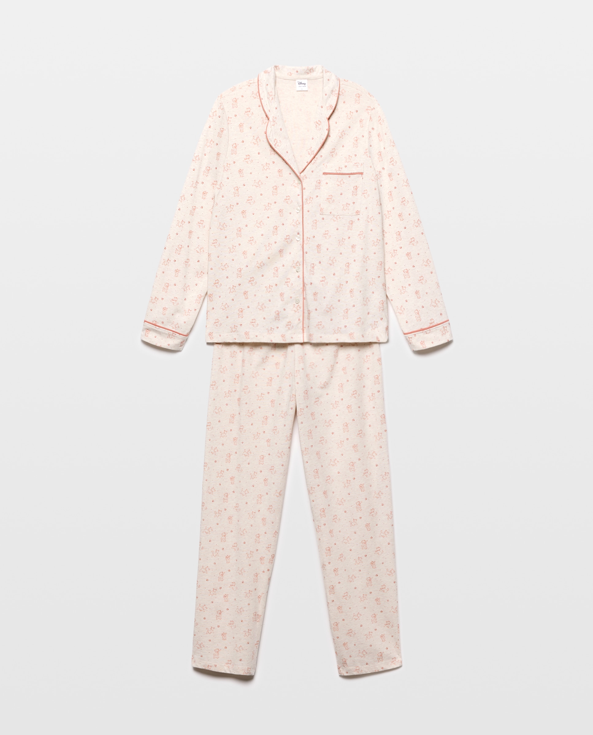 Pijama Marie y huellitas - Easy Wear - Rosa claro Rosa claro-3