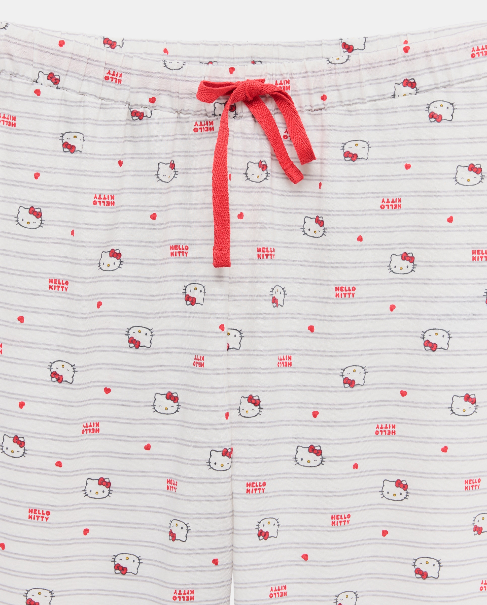 Pijama Completo Hello Kitty Cabecinhas 120 Cru-4