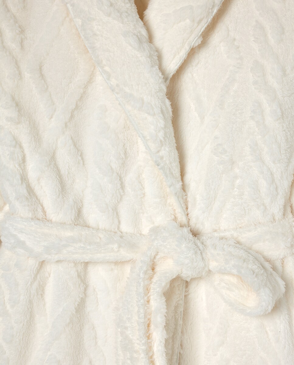 Robe com Textura Branco-marfim-5