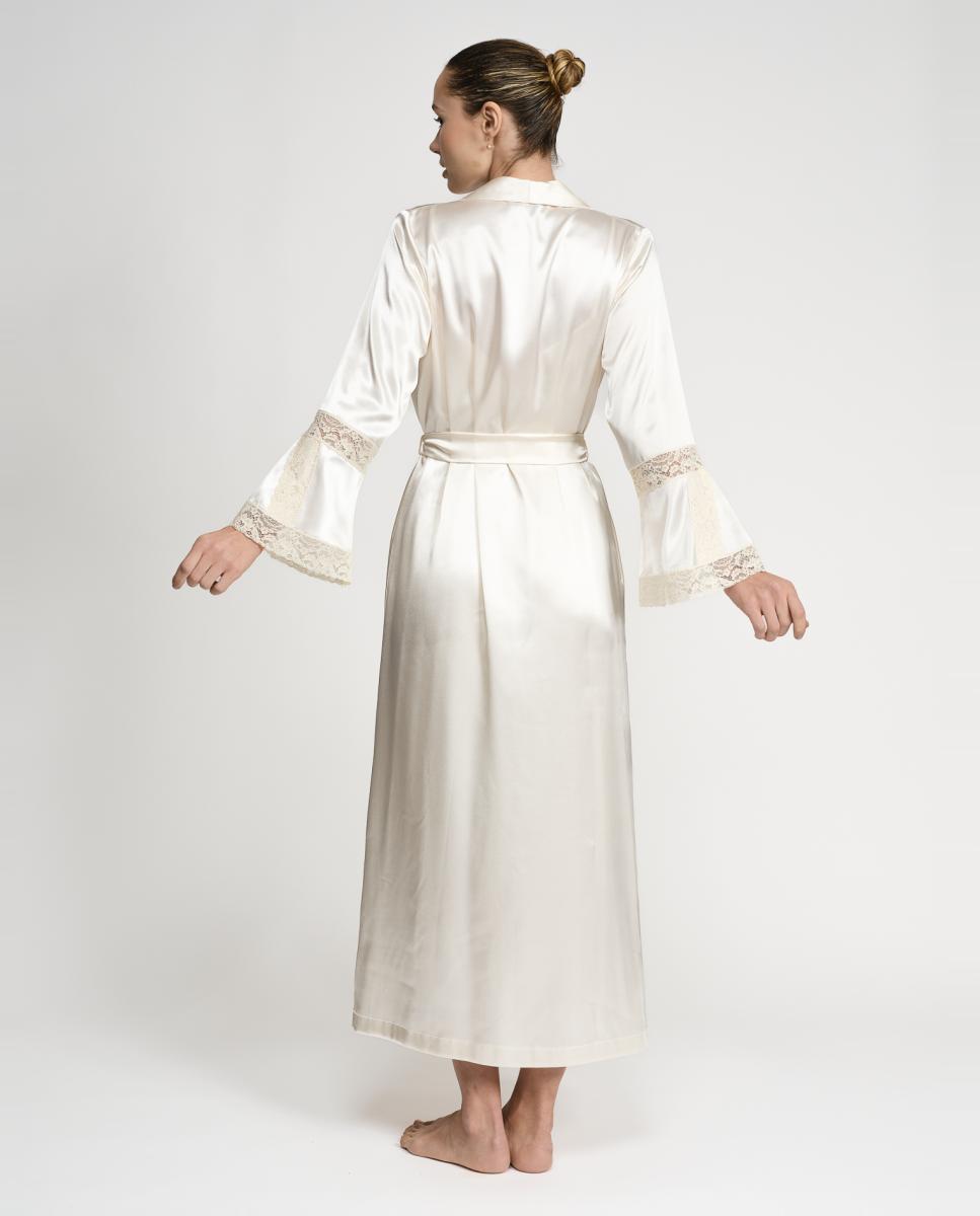 Robe Comprido em Cetim Natural-2